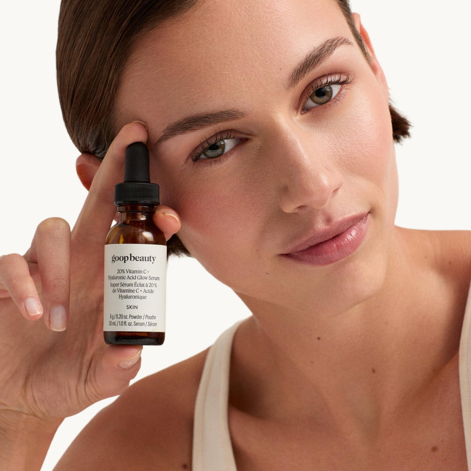 goop Beauty Peptide Serum | Reduces Fine Lines & Wrinkles | Peptides, Ceramides, & Niacinamide | Anti Aging Serum to Improve Firmness & Elasticity | Paraben Free | 1 fl oz Halalzen