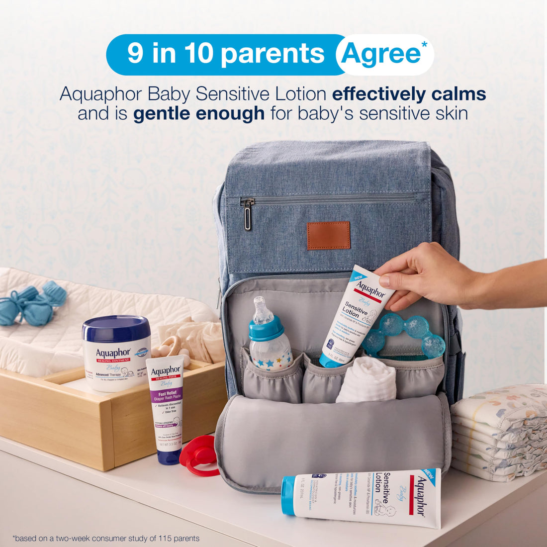 Aquaphor Baby Sensitive Lotion, Baby Lotion to Soothe and Moisturize Delicate Skin, 8 Oz Halalzen