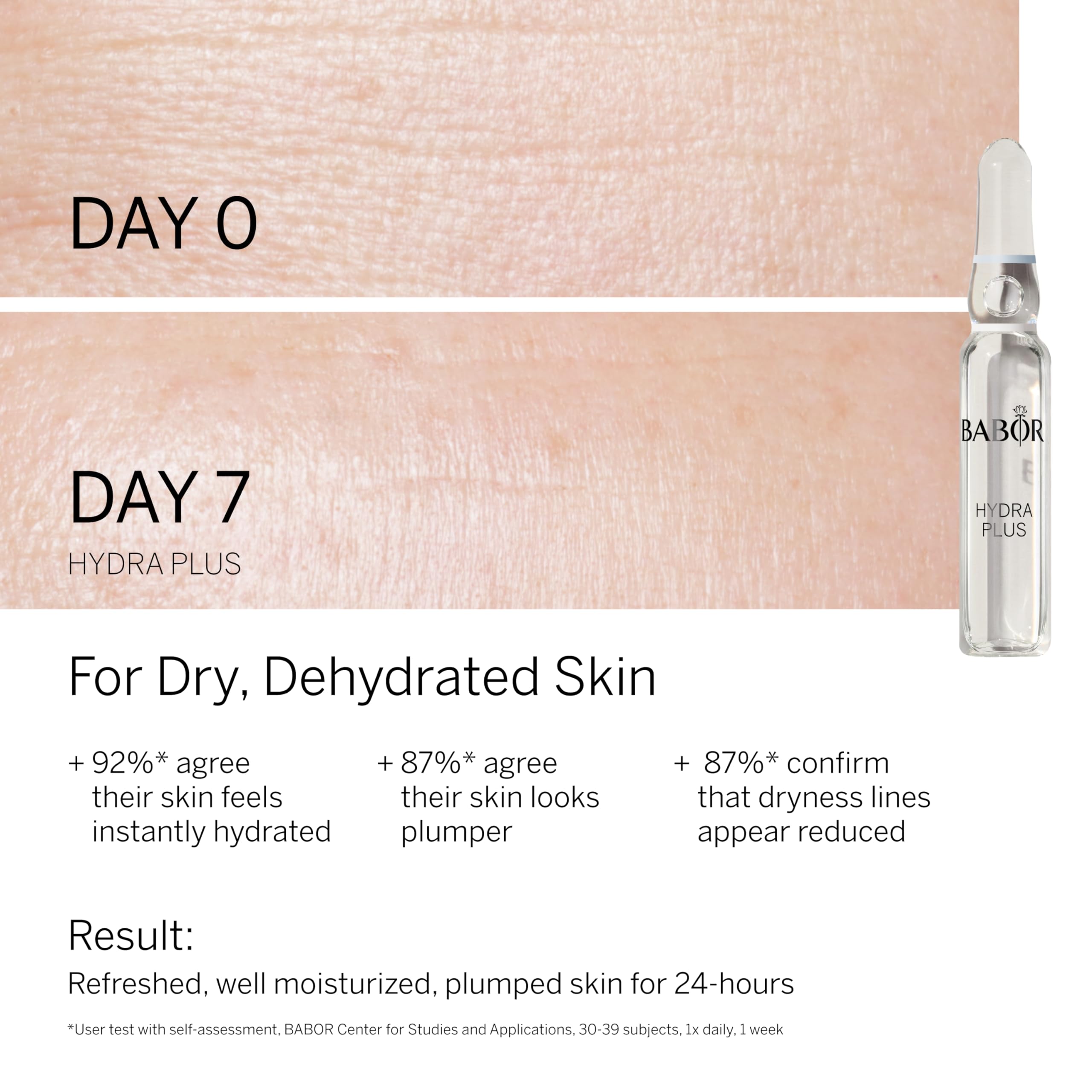 BABOR Hydra Plus Ampoule Concentrate, Moisturizing Skincare Capsule, Hyaluronic Acid Serum, Deeply Nourish to Plump and Smooth Skin, Anti Aging Serum 7 Day Treatment Halalzen