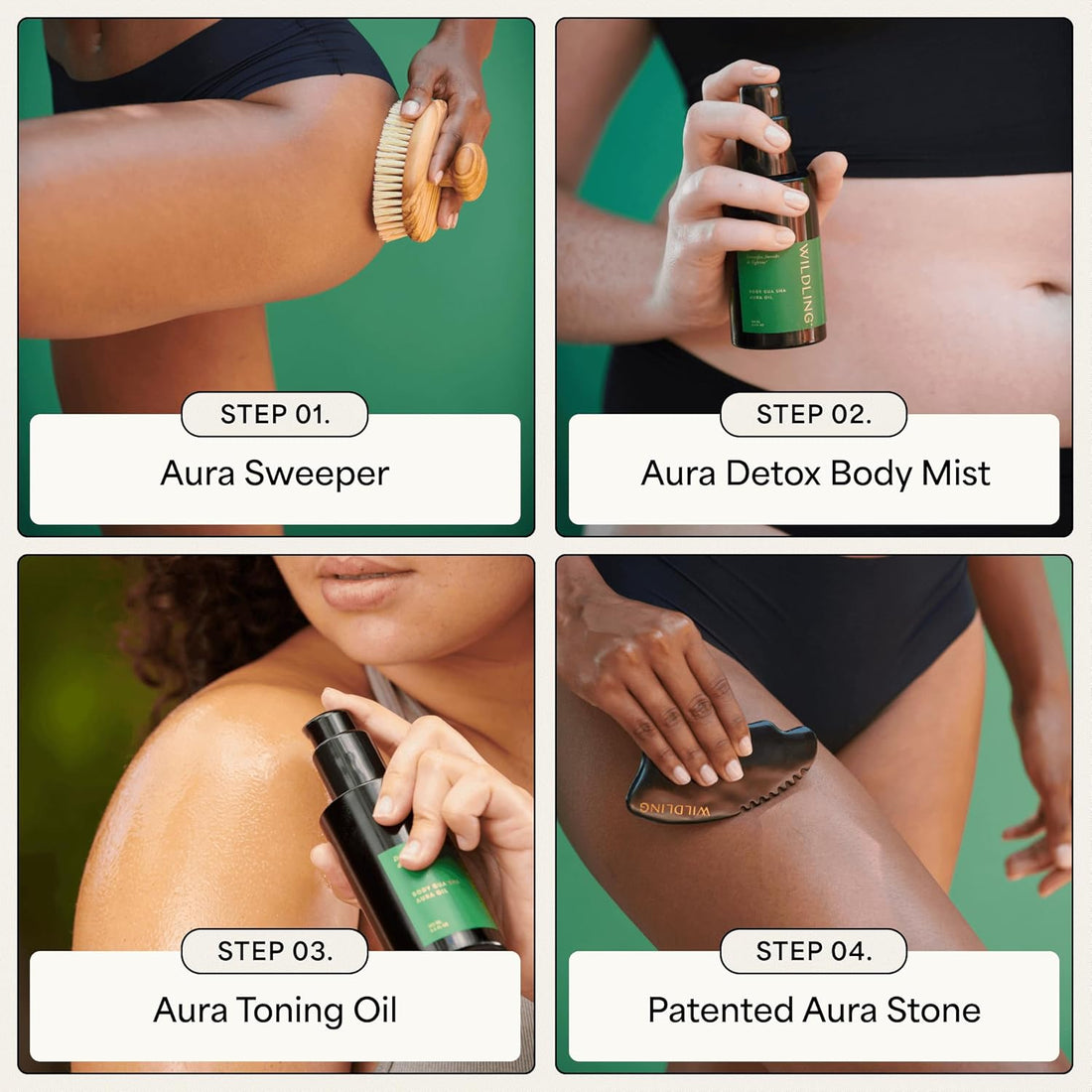 WILDLING Aura Rose Pepper Toning Body Oil I Hydrate, Smooth, Tone+Tights Skin w/ Wild Rose Pepper, Mastic+Organic Helichrysum I Cellulite Smoothing,Lymphatic Drainage and Blood Circulation Improvement