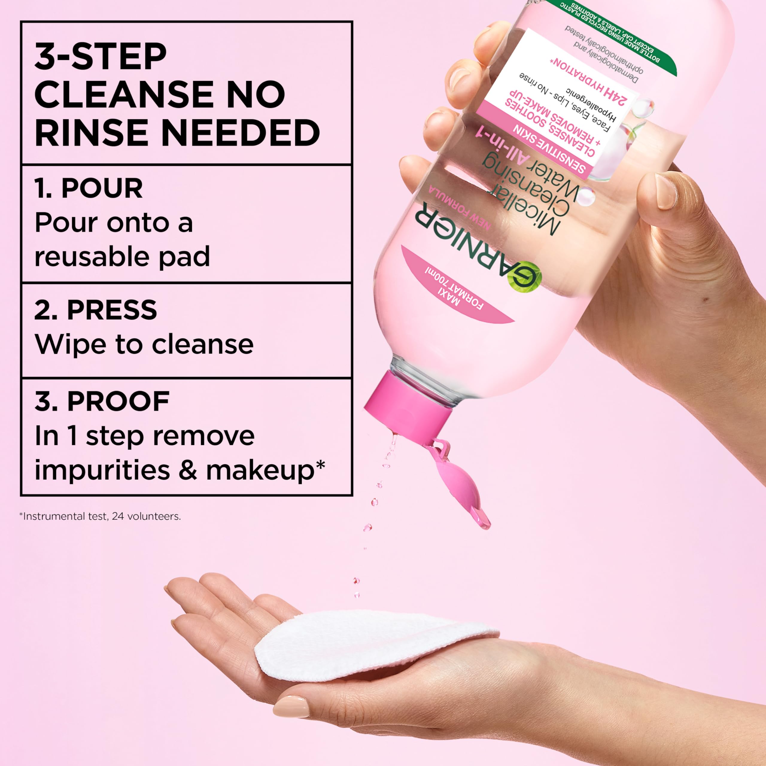 Garnier Micellar Cleansing Water 700ml, Gentle face cleanser & Make up Remover, Suitable For All Skin Types Including Sensitive Skin, Soothing Formula, Dermatologically Tested Halalzen