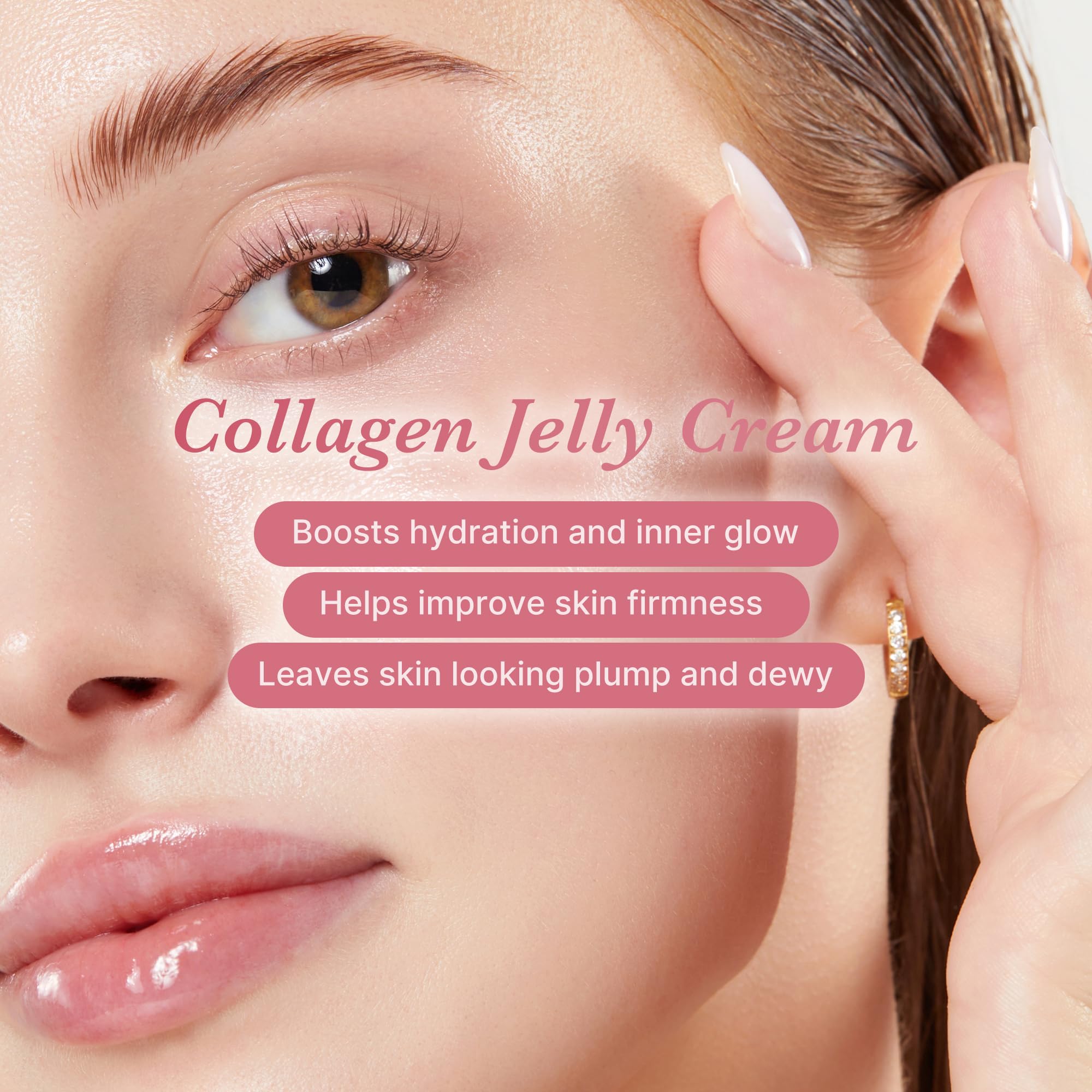 medicube Jelly Cream with Hyaluronic Acid | Daily Moisturizer for All Skin Types | Long-lasting Hydration with Hyaluronic Acid, Ceramides, Multi Peptides | Supports Skin's Natural Barrier | 1.69 fl.oz Halalzen