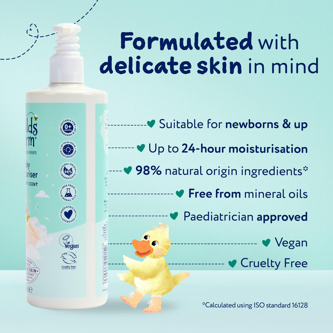 Childs Farm Baby Moisturiser, Baby Soft Scent | Moisturising & Hydrating | Suitable for Newborns with Dry, Sensitive Skin, 500ml