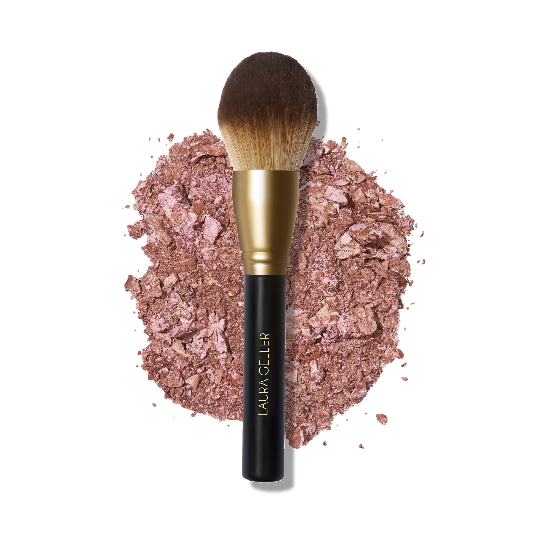 LAURA GELLER NEW YORK Retractable Black Kabuki Brush for Liquid, Cream and Powder Face Makeup With Aluminum Handle Halalzen