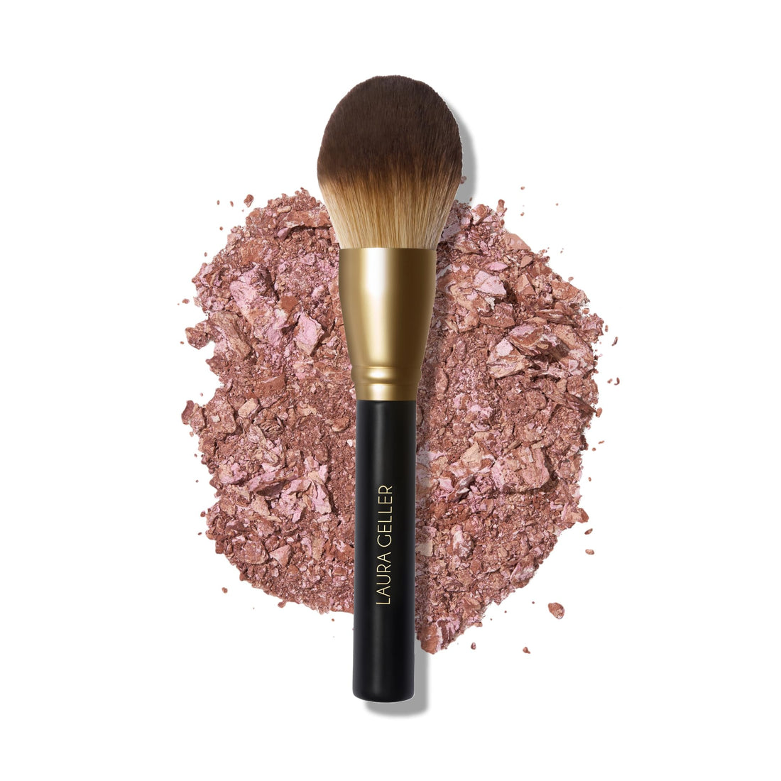 LAURA GELLER NEW YORK Retractable Black Kabuki Brush for Liquid, Cream and Powder Face Makeup With Aluminum Handle Halalzen