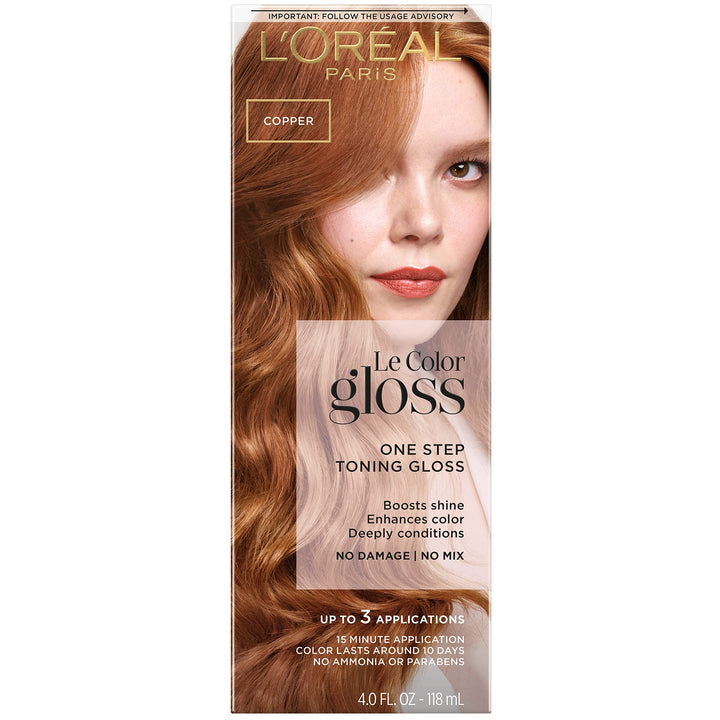 L’Oreal Paris Le Color Gloss One Step In-Shower Toning Hair Gloss for Bleached Hair, Neutralizes Brass, Conditions & Boosts Shine, Platinum Pearl, 4 Ounce