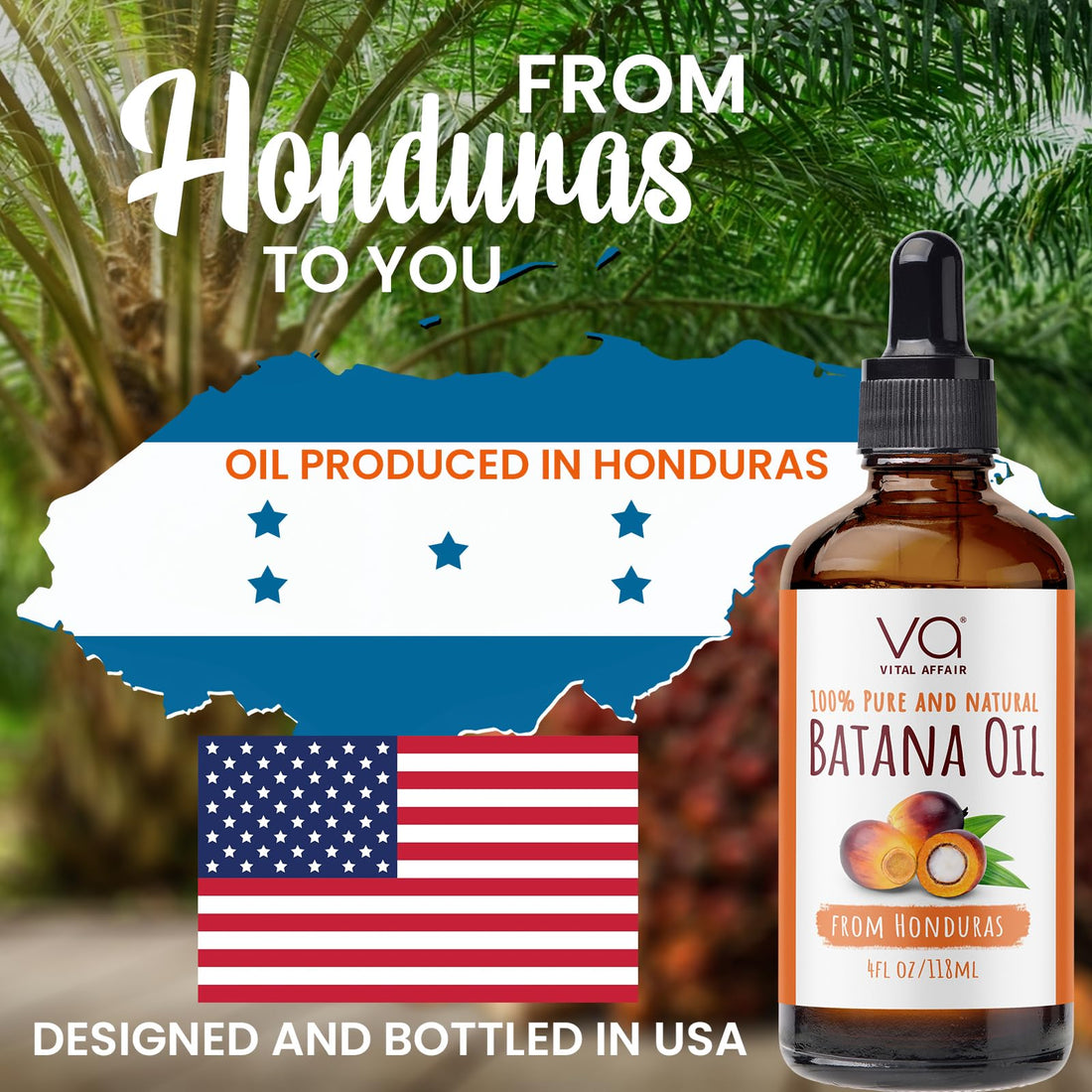 VITAL AFFAIR Blend Of Pure Rosemary Oil For Hair Growth With Castor, Batana, Jojoba Oil-Infused With Biotin & Vitamin E-Blend of Effective Hair Oils for Hair Growth-Strengthening Treatment 6 Fl Oz Halalzen
