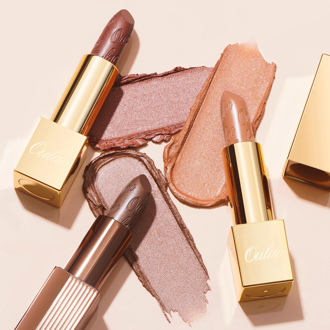 OULAC Metallic Shine Glitter Lipstick, Pink High Impact Lipcolor, Lightweight Soft and Ultra Hydrating, Long Lasting, Vegan & Cruelty-Free, Full-Coverage Lip Color 4.3 g/0.15 HIP & HIPPIE(11) Halalzen