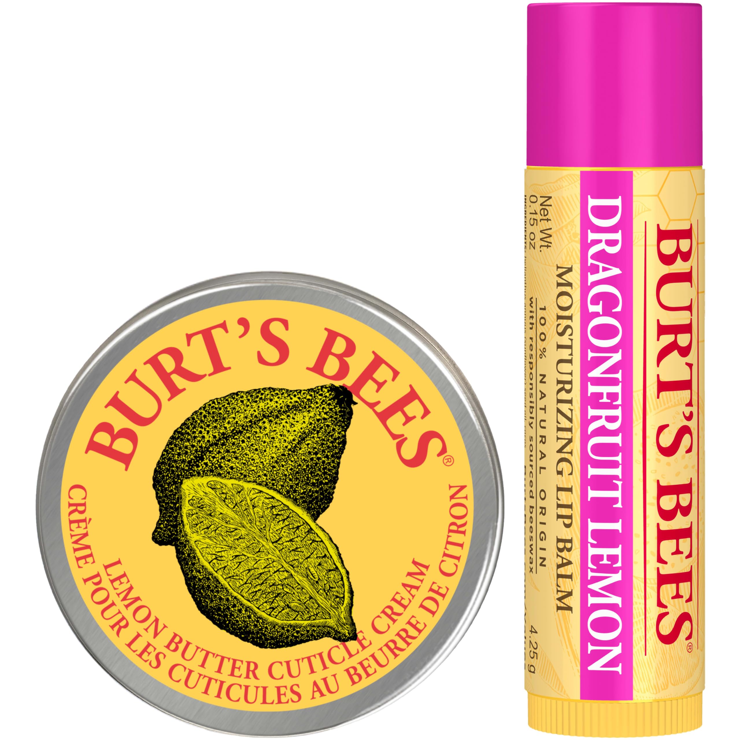 Burt's Bees Lip Balm Gift Set, Beeswax, Strawberry, Tropical Pineapple, Dragonfruit Lemon, In Full Bloom, 4x4.25g Halalzen