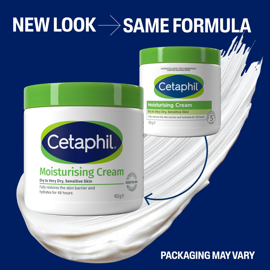 Cetaphil Body Moisturiser, 453g, Moisturising Cream For Dry to Very Dry, Sensitive Skin, With Niacinamide & Vitamin E, Packaging May Vary
