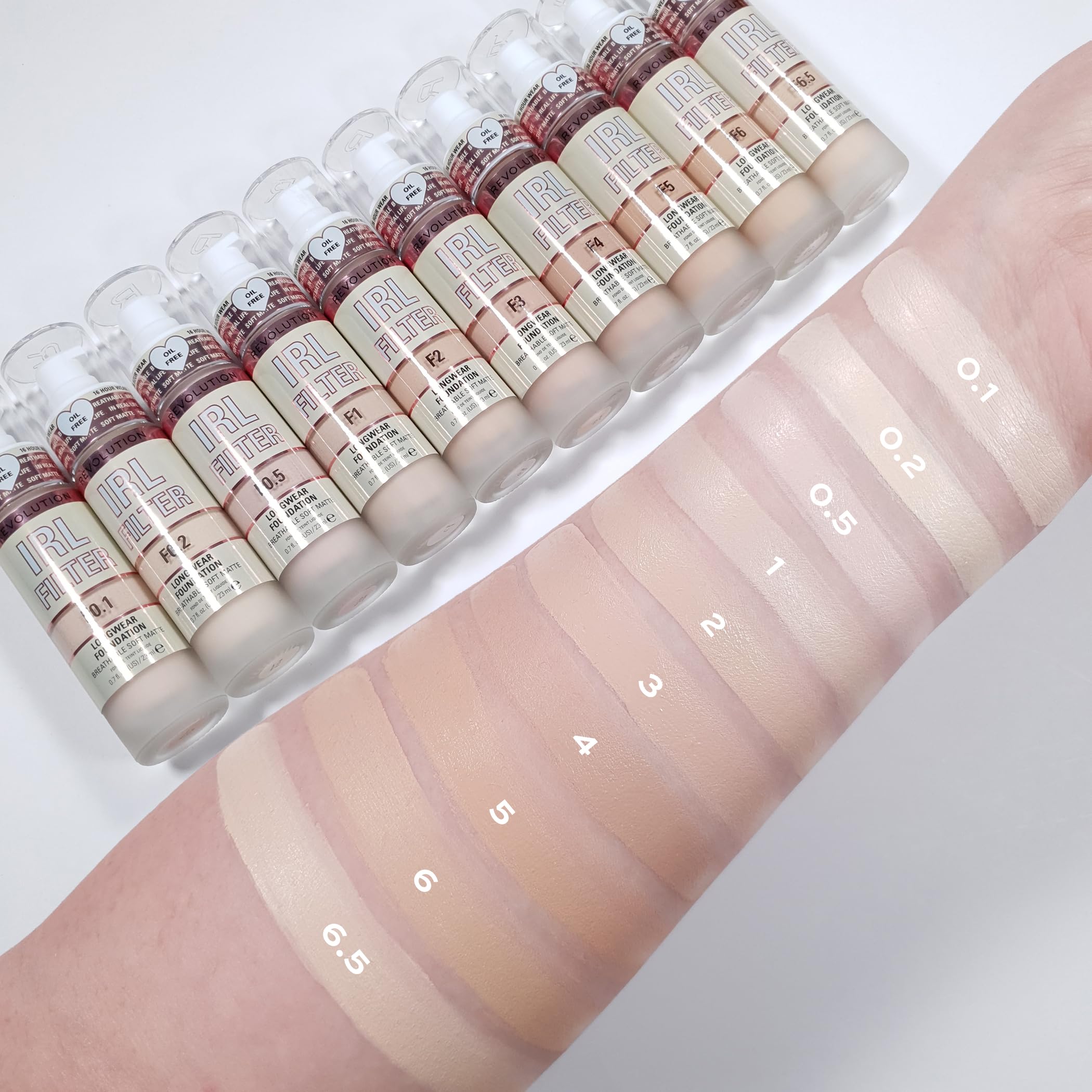 Makeup Revolution IRL Filter, Longwear Foundation, Medium to Full Coverage, Matte Finish, 16 Hour Wear, F5, Fair To Light Skin Tones, 23ml Halalzen