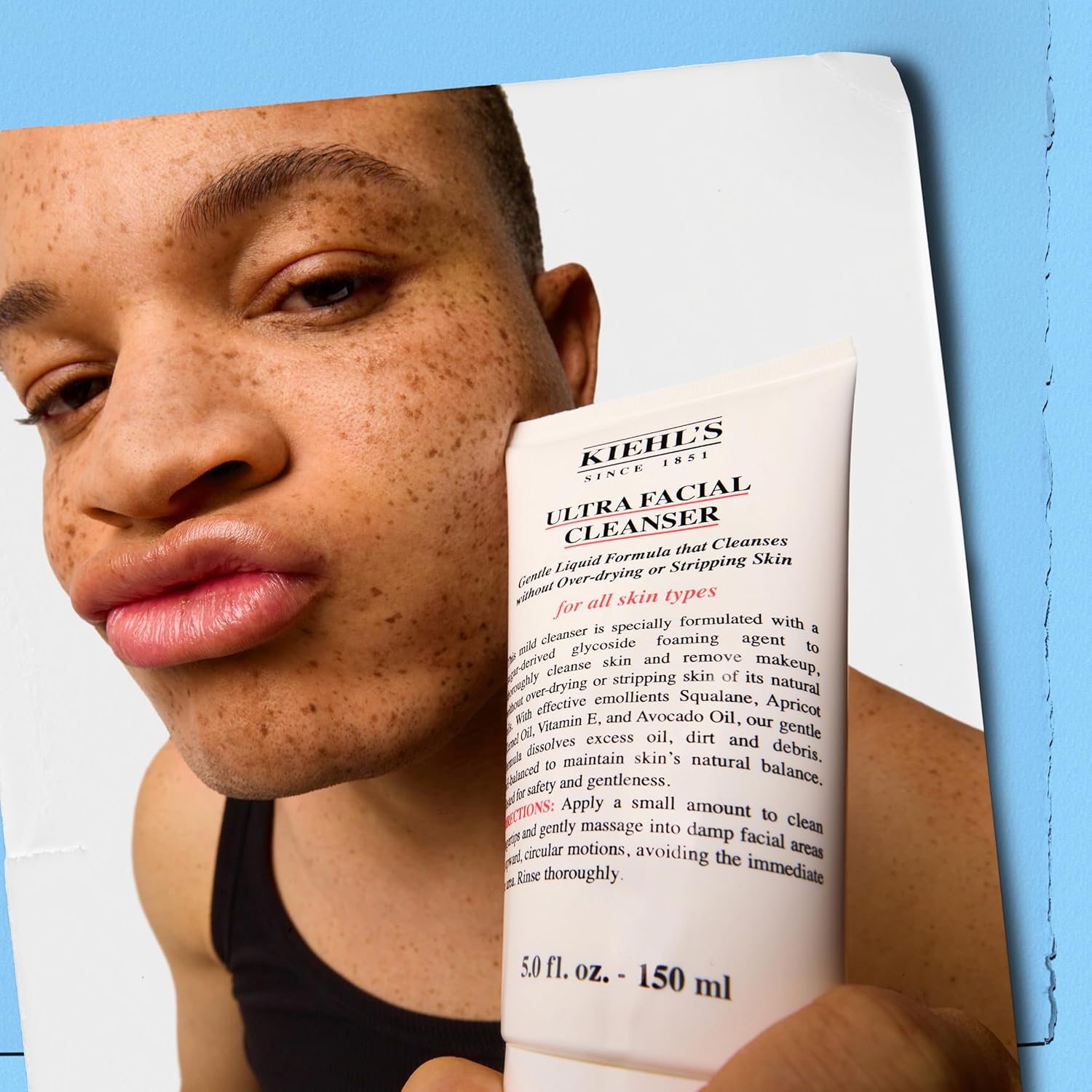 Kiehl's Ultra Facial Cleanser, Lightweight Foaming Facial Cleanser with Apricot Kernel Oil and Squalane, Gently Exfoliates and Moisturises, Removes Dirt and Debris, All Skin Types