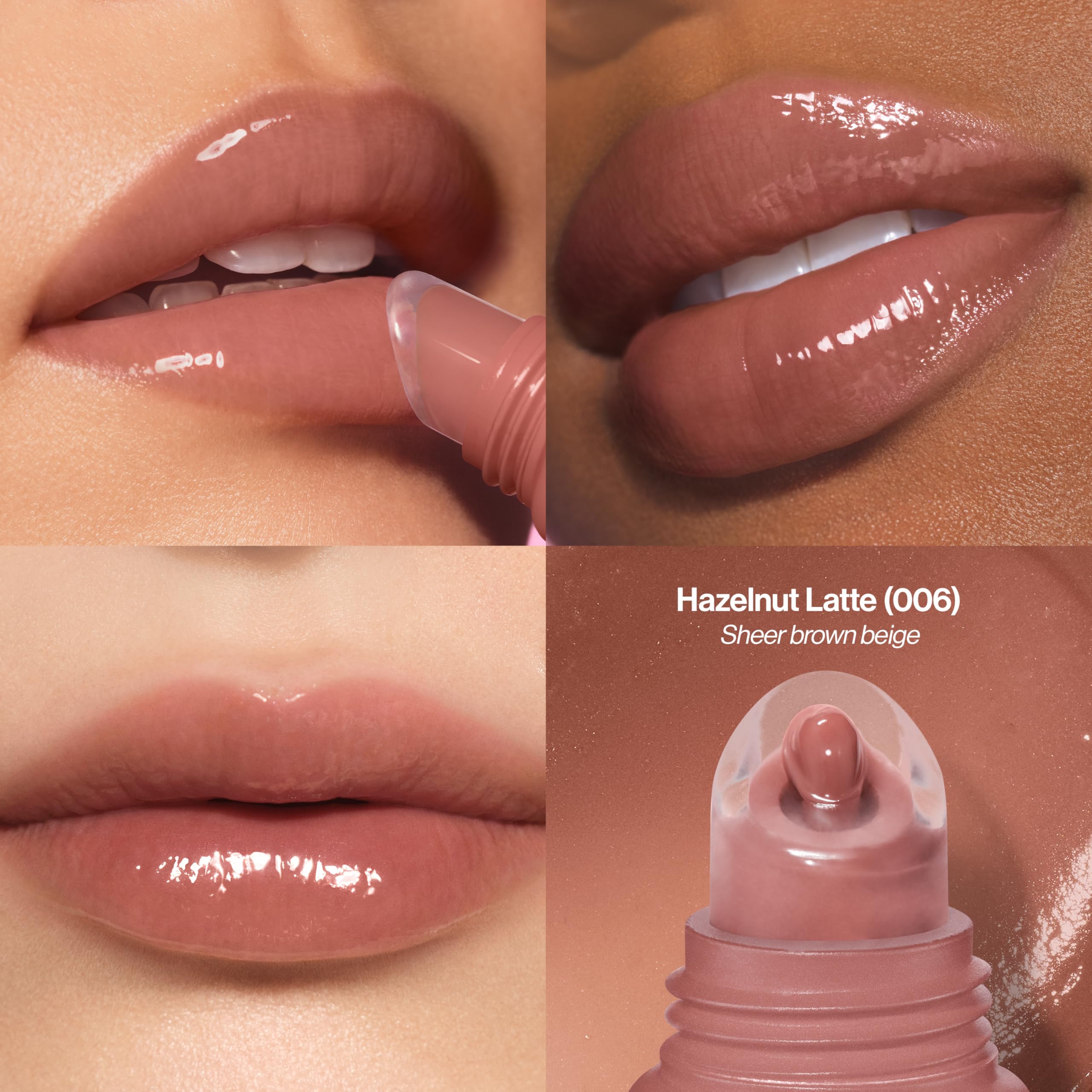 Revlon Glimmer Lip Treat Balm + Mask, Overnight Peptide Lip Treatment, Hydrating, 006 Hazelnut Latte, 0.4 fl oz Halalzen