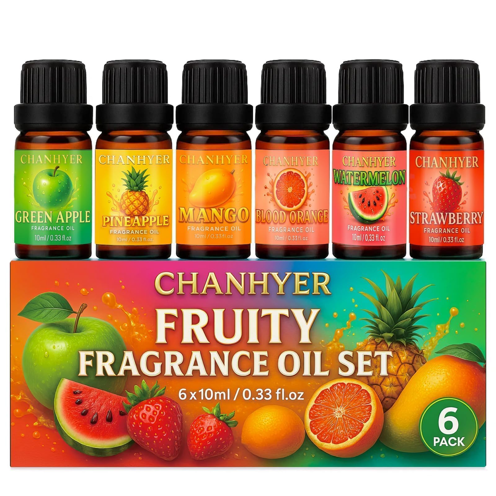 Hotel Collection Essential Oils for Diffusers for Home - 6 x 10 ml Luxury Scented Oil Set with Luxury Night,Jasmine Peppermint,White Tea,Citrus Happiness,My Way,Hotel Lobby,Gift for Women and Men