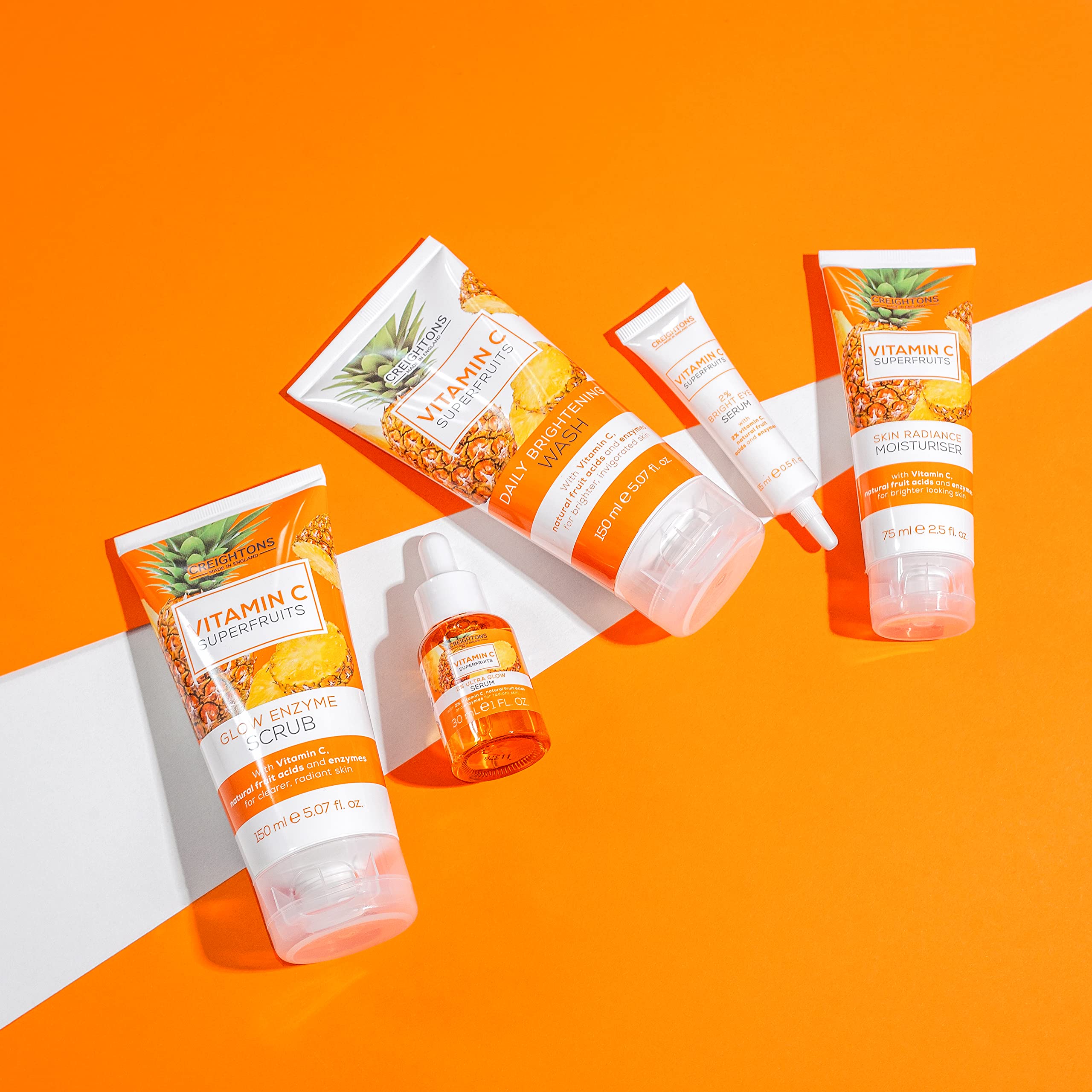 Creightons Vitamin C Superfruits Daily Brightening Wash (150 ml) - A Refreshing and Invigorating Daily Facial Wash with Vitamin C, Natural Fruit Acids & Enzymes to Enhance Skin Natural Radiance Cream