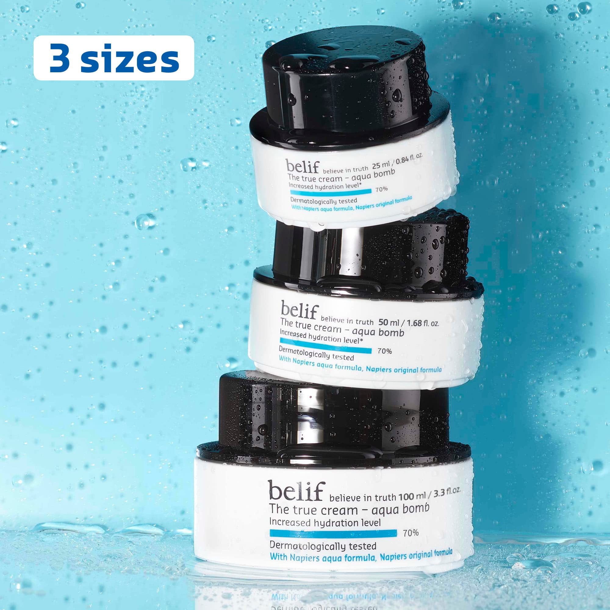 belif Aqua Bomb – Daily Niacinamide Hydrating Moisturizer, Lightweight Plumping Facial Cream with Hyaluronic Acid & Squalane, Cooling Effect, Anti-Aging, Korean Skincare, 1.68 fl oz (50ml) Halalzen
