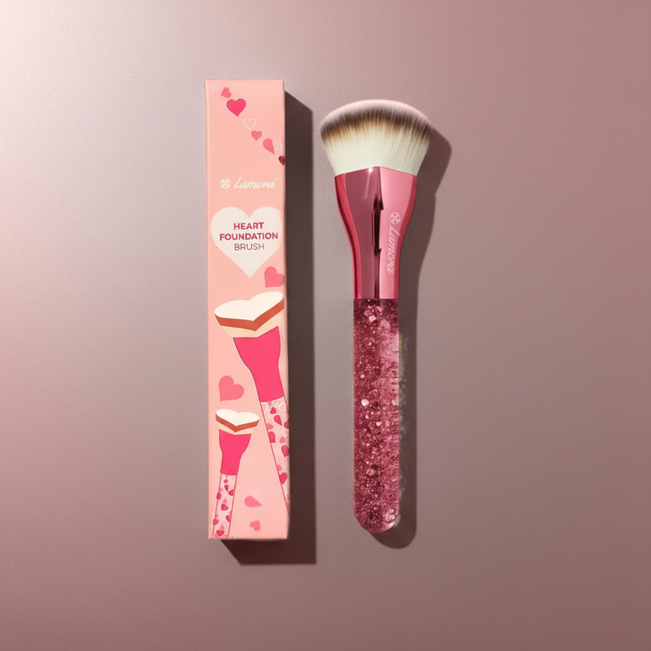 LAMORA Concealer Makeup Brush Under Eye - Angled Flat Top Kabuki Nose Contour Brush - Ideal for Concealing Blending Setting Buffing with Powder Liquid Cream Cosmetic - Small Makeup Foundation Brush Halalzen