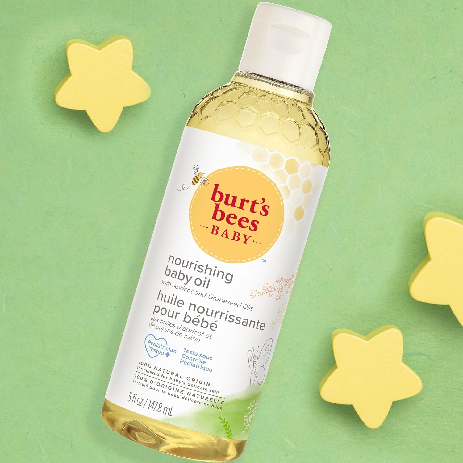 Burt's Bees Baby Nourishing Baby Oil, 100% Natural Origin Skin Care - 5 Ounce Bottle Halalzen