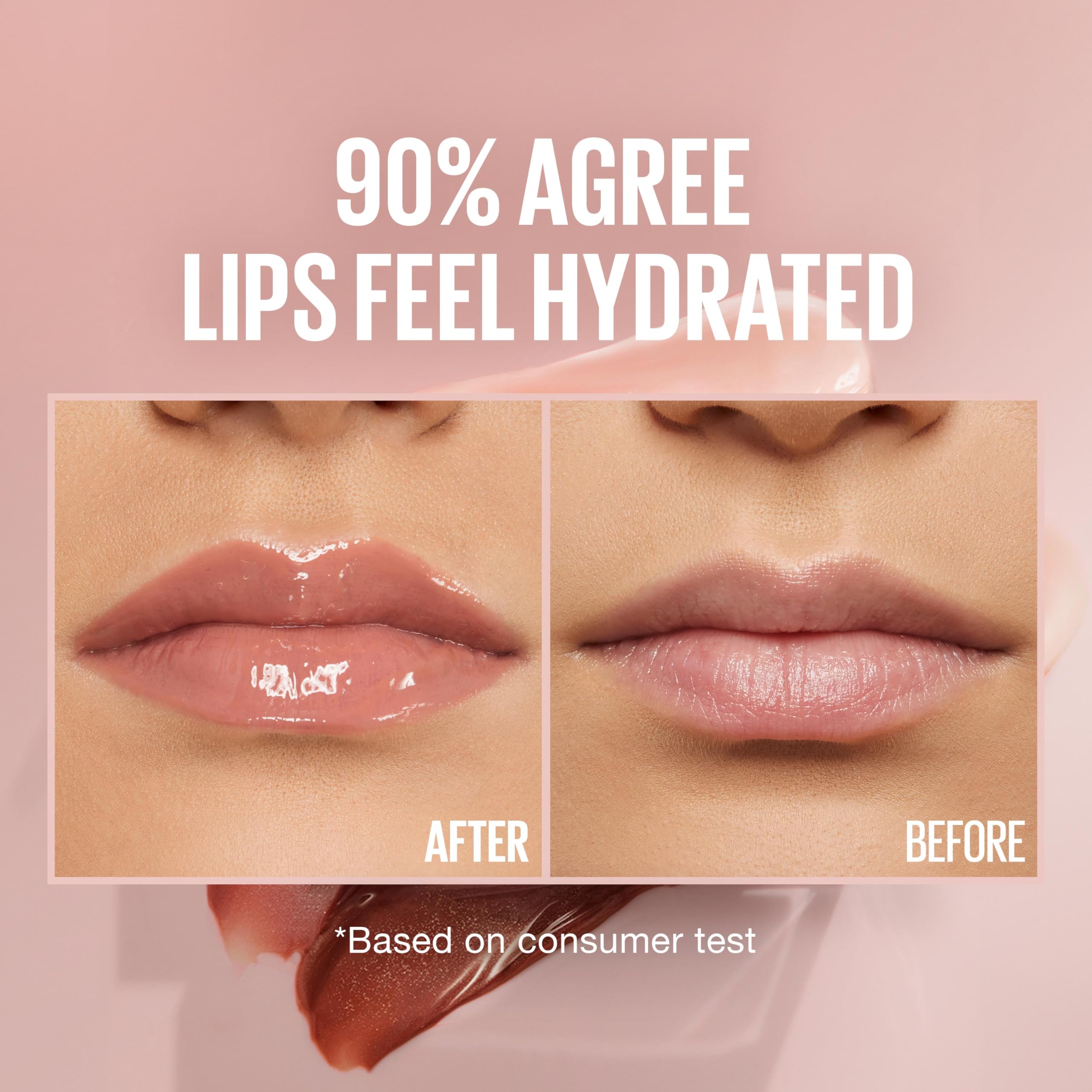 Maybelline Lifter Gloss, Hydrating Lip Gloss with Hyaluronic Acid, Ice, Pink Neutral, 0.18 Ounce