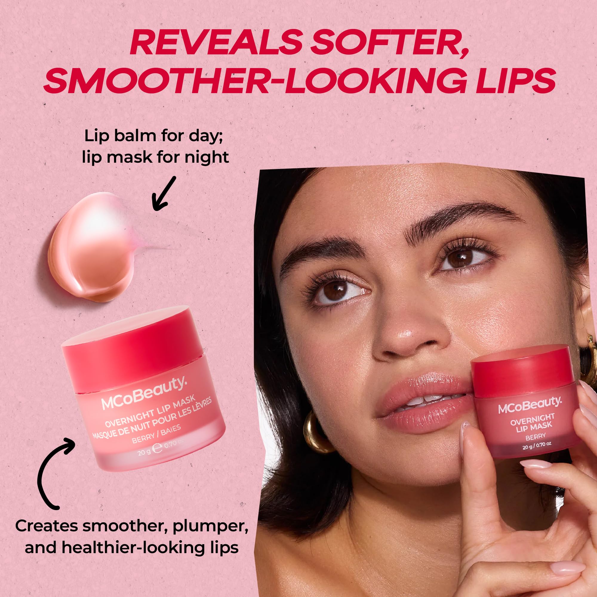 MCoBeauty - Double Duty Lip Mask - Contains Coconut Oil and Vitamin E Lip Balm for Day or Overnight Mask - Vanilla Scent - Skin Care and Makeup Accessories - Holiday Essentials - 15g Halalzen