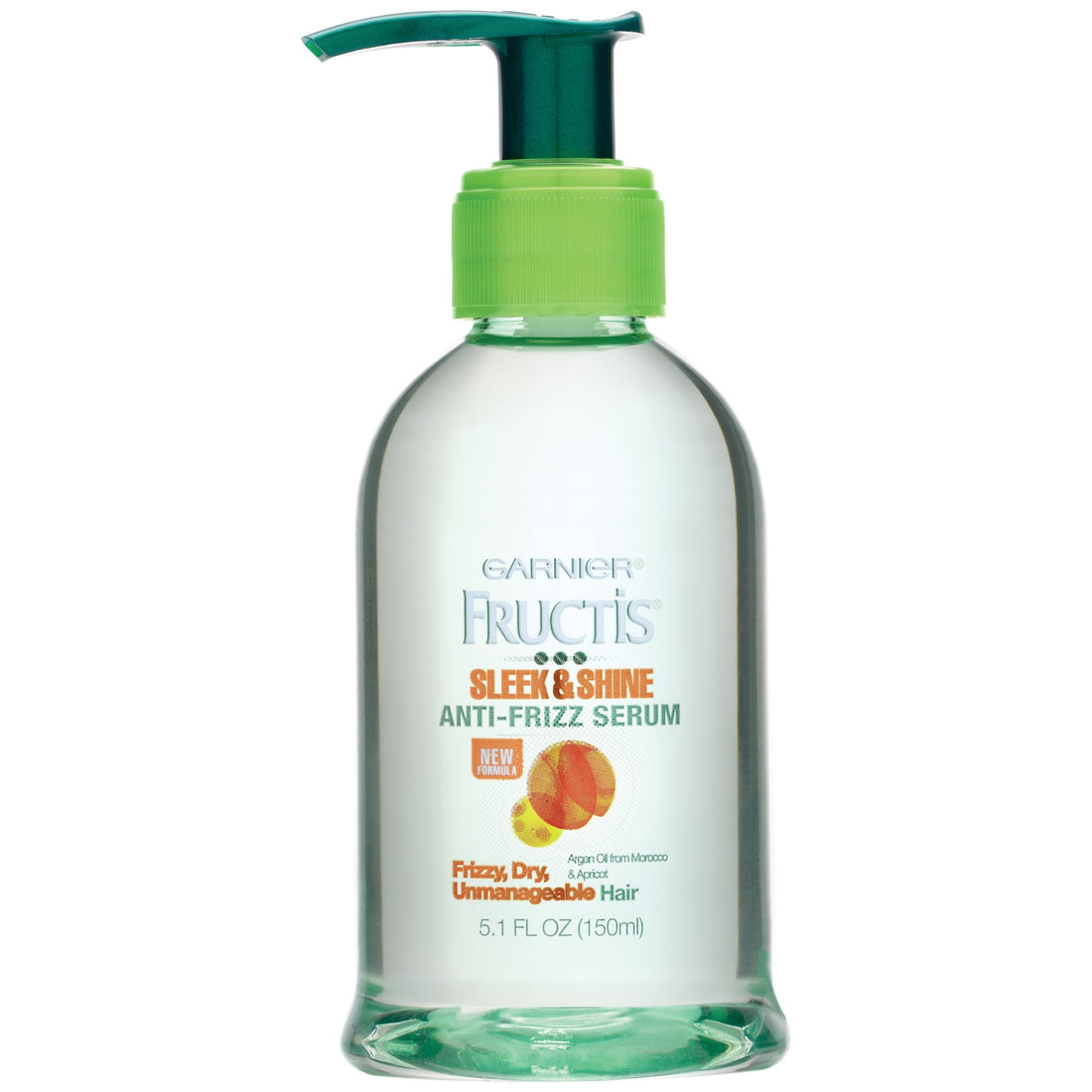 Garnier Fructis Sleek & Shine Anti-Frizz Serum for Frizzy, Dry Hair, Argan Oil, 5.1 Fl Oz, 1 Count (Packaging May Vary) Halalzen