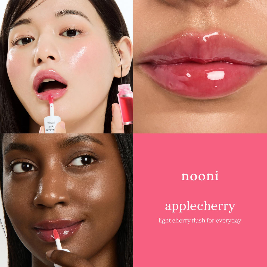 NOONI Korean Lip Oil - Applepeony | Long-Lasting, Moisturizing, Plumping, Revitalizing for Dry Lips, Waterproof, No Peel Off, Hydrating Lip Stain, Stocking Stuffers, Cute Stuff, 0.12 FL Oz Halalzen