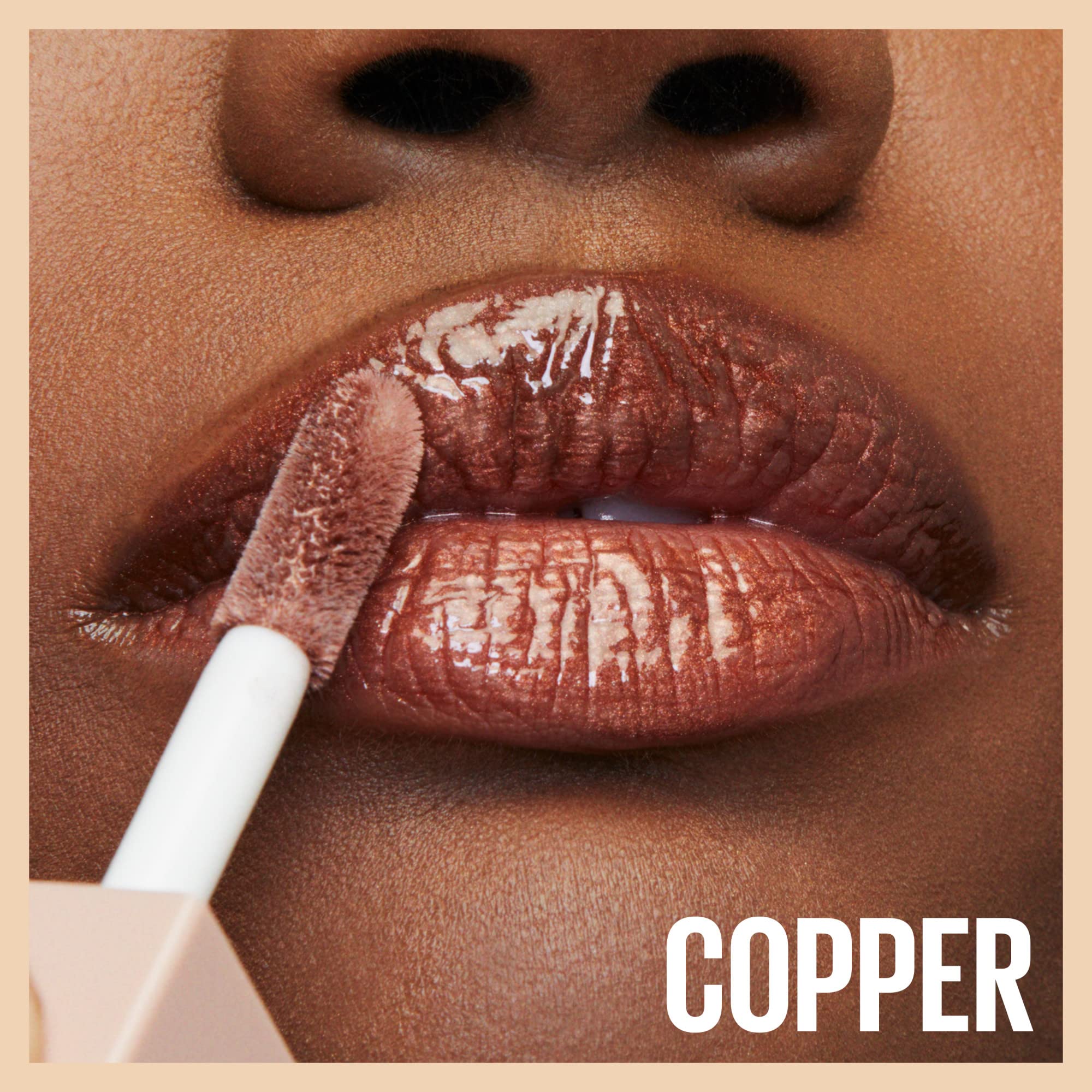 Maybelline Lifter Gloss, Hydrating Lip Gloss with Hyaluronic Acid, Ice, Pink Neutral, 0.18 Ounce