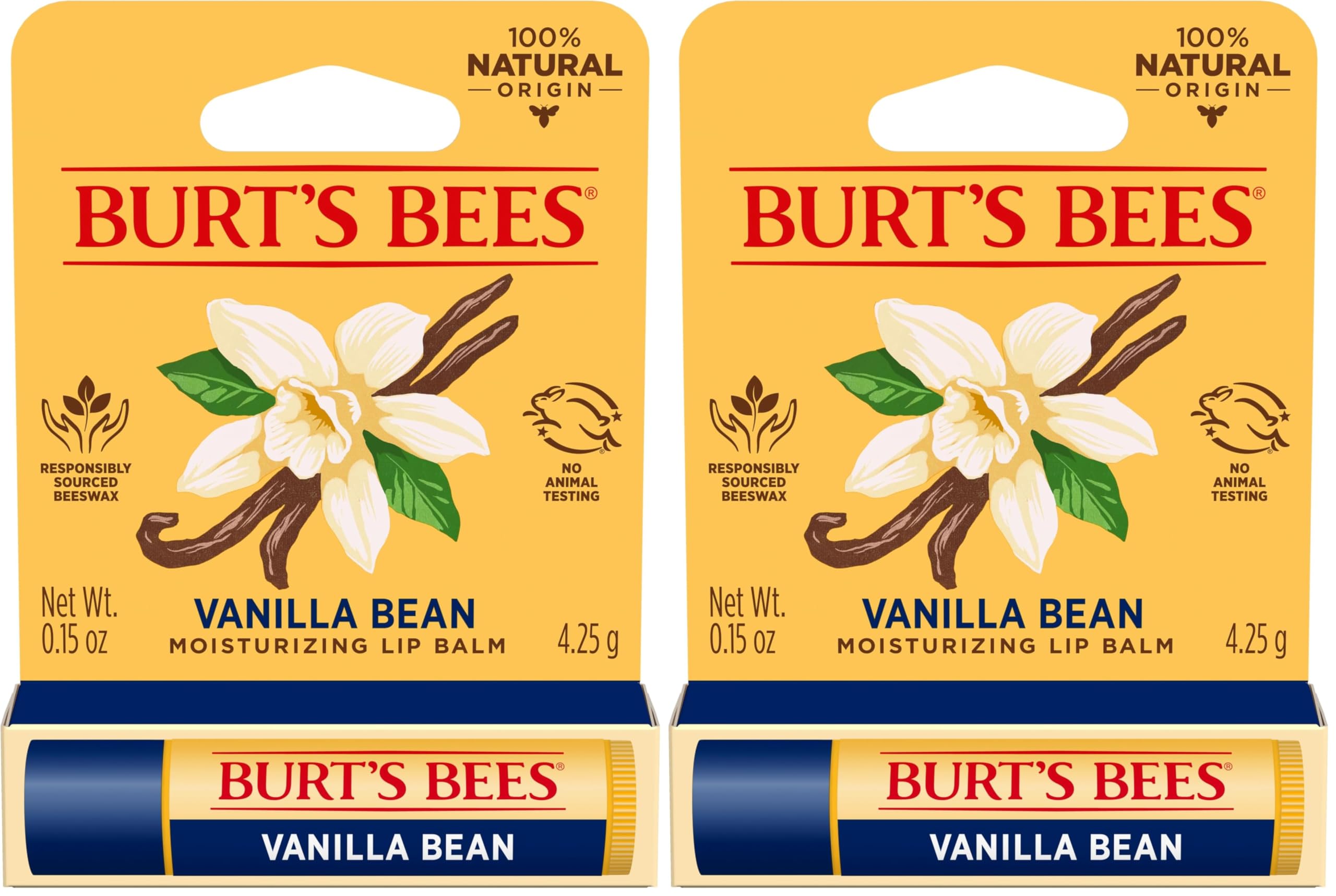 Burt's Bees Lip Balm Pomegranate, Moisturising Lip Balm With Beeswax & Vitamin E, 100% Natural Origin, 4.25g Halalzen