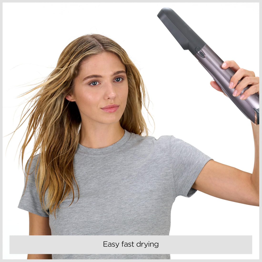 BaByliss Air Styler 1000W - All in One Hair Dryer Brush, Volumiser and Curler, Advanced Ionic Frizz-Control System, 4 Attachments, Copper/Grey, 2136U Halalzen