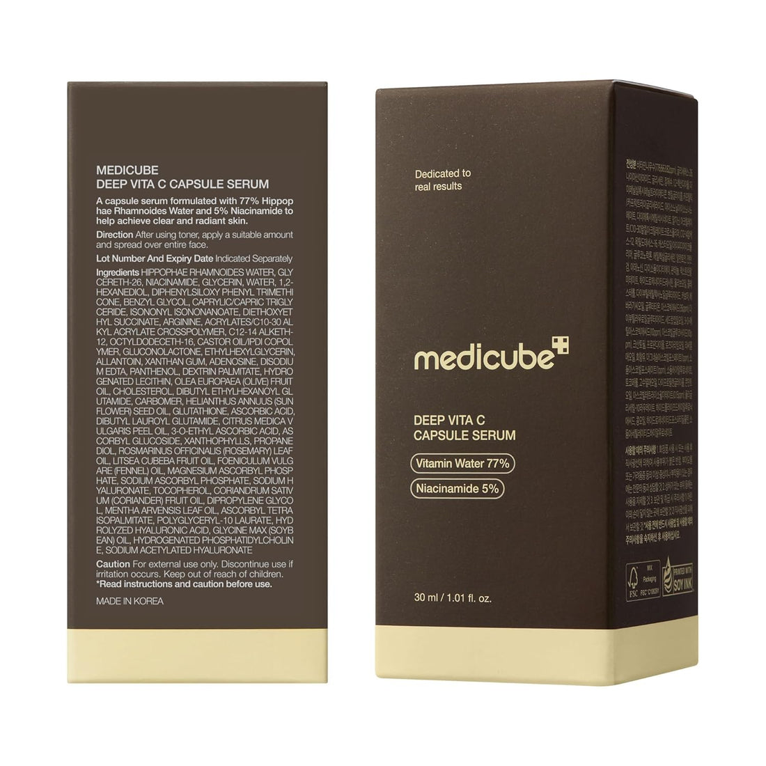 medicube Deep Vitamin C Capsule Serum | Hydrating Vitamin C Serum for Dull & Uneven-Looking Skin with Visible Concerns | Liposome Capsules for Smooth, Radiant Texture | Korean Skincare 1.01 fl.oz Halalzen