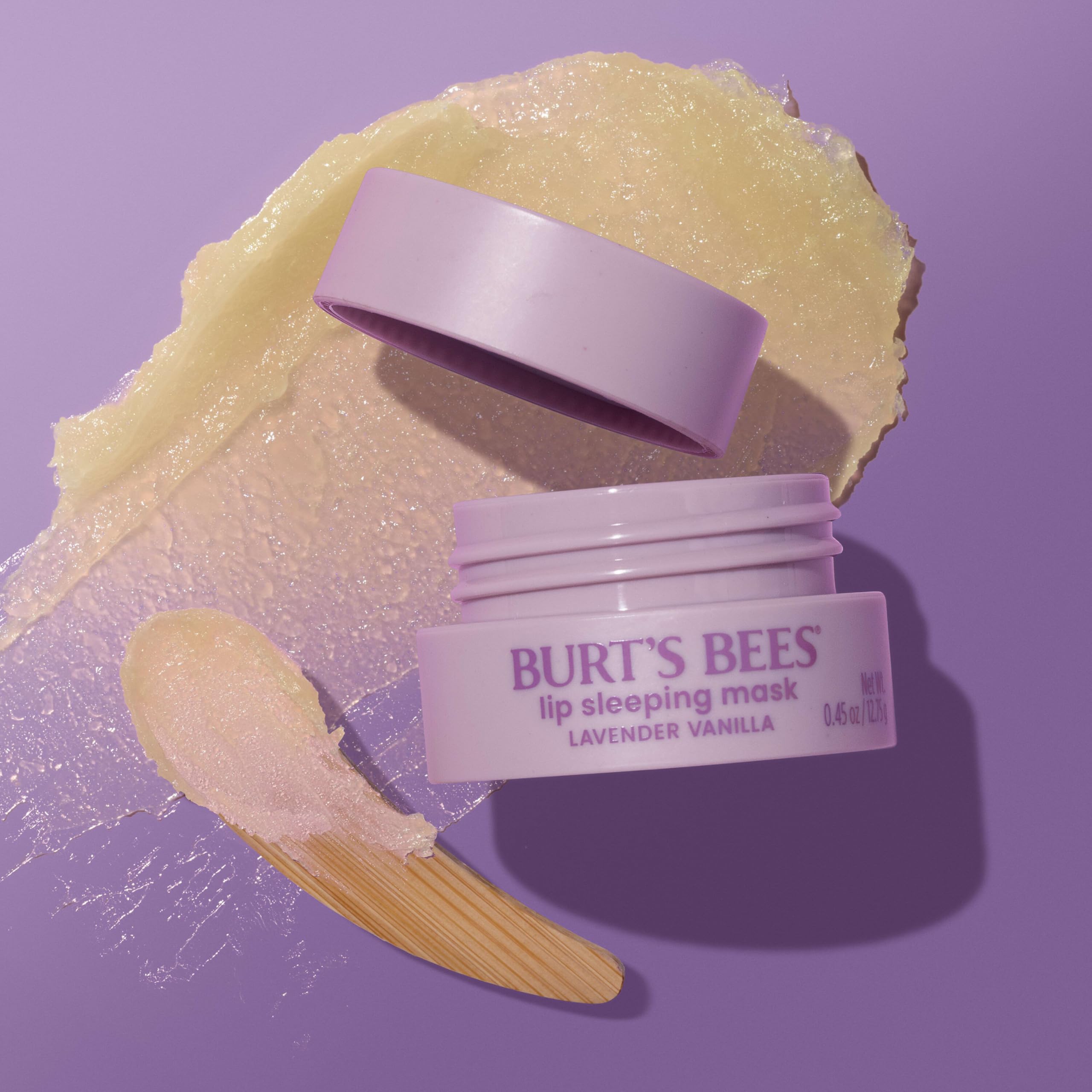 Burt’s Bees Lavender Vanilla Lip Sleeping Mask, With Hyaluronic Acid and Squalane Moisturizer To Instantly Hydrate Lips, Overnight Mask and Treatment, 0.45 oz. Halalzen