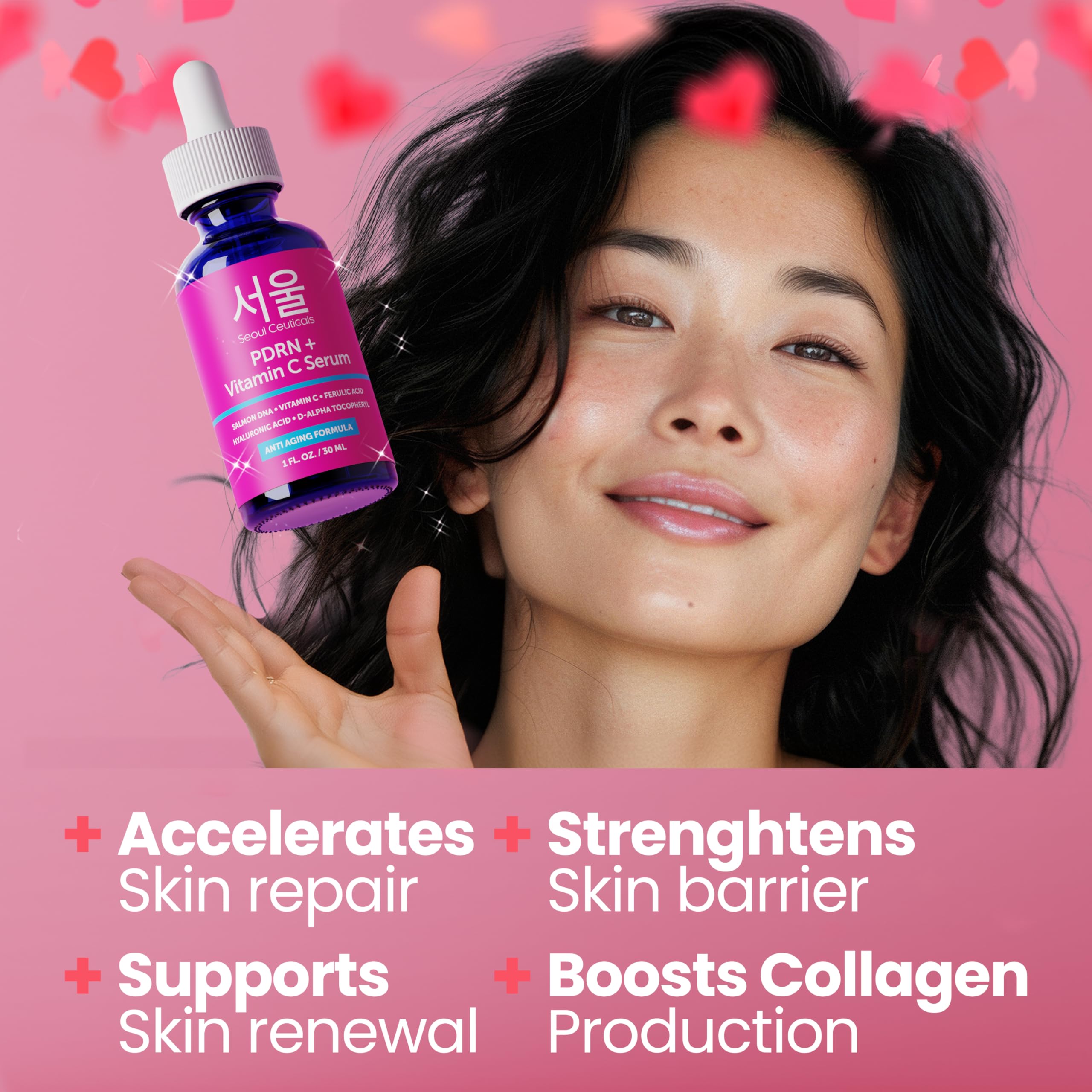 SeoulCeuticals Korean Skin Care 20% Vitamin C Hyaluronic Acid Serum + CE Ferulic Acid - Potent Anti Aging, Anti Wrinkle Korean Beauty 1oz Halalzen