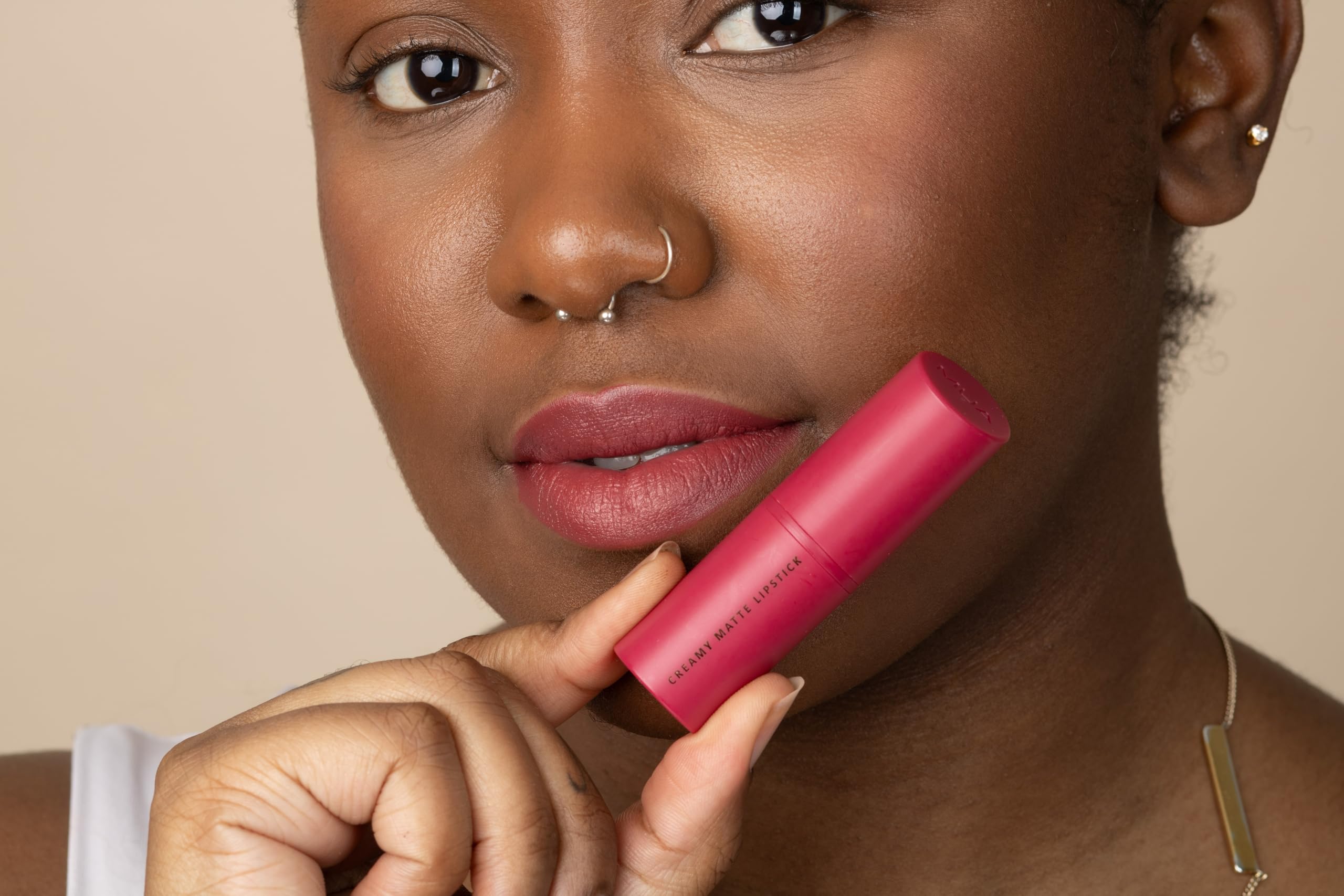 MUA Makeup Academy Creamy Matte Lipstick, Super Nude (Nude), Highly Pigmented - Vegan & Cruelty Free (Pack of 1) Halalzen