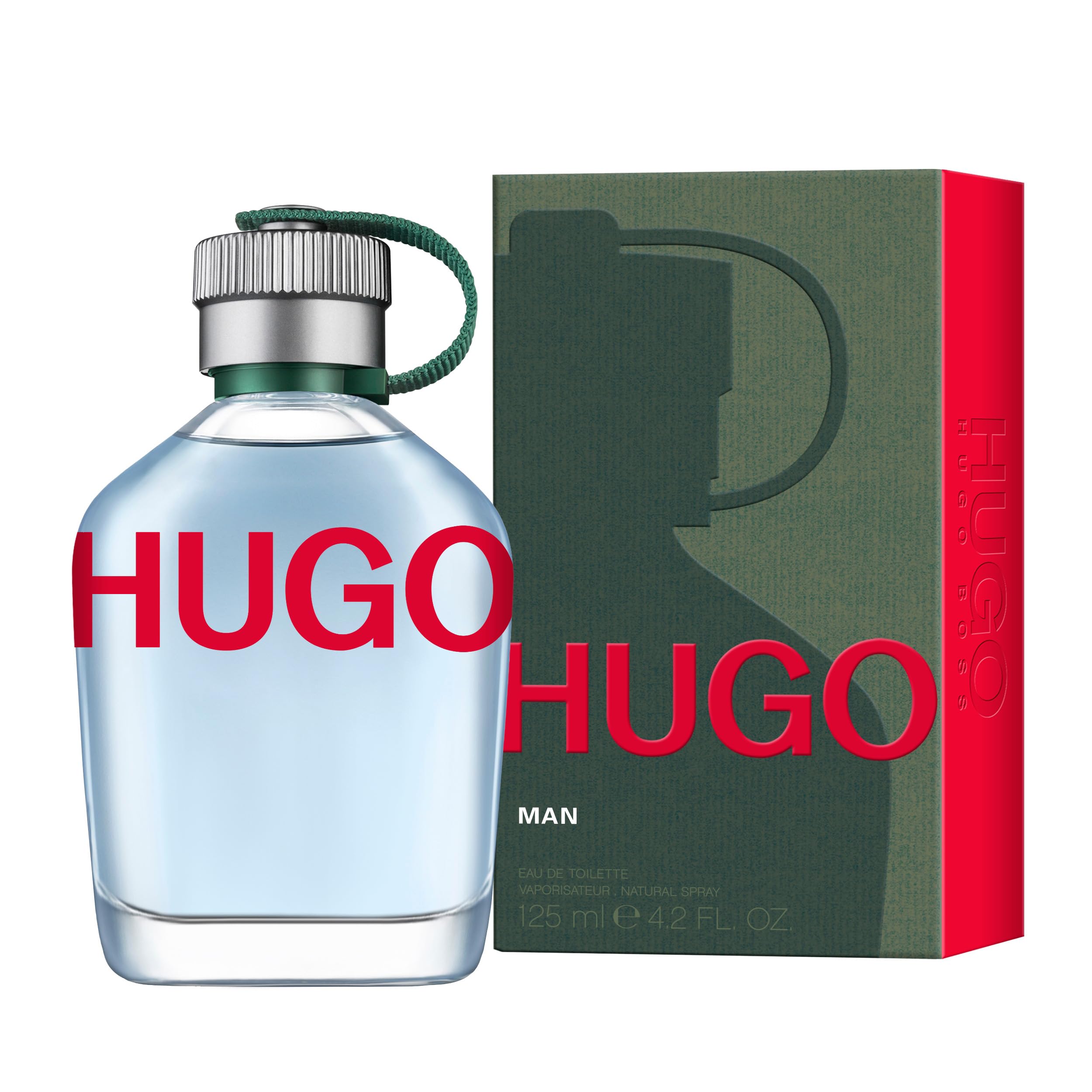 HUGO Man Eau de Toilette, Men's Perfume, Notes of Crispy Green Apple and Fir Balsam, Aromatic Fragrance, Medium Longevity