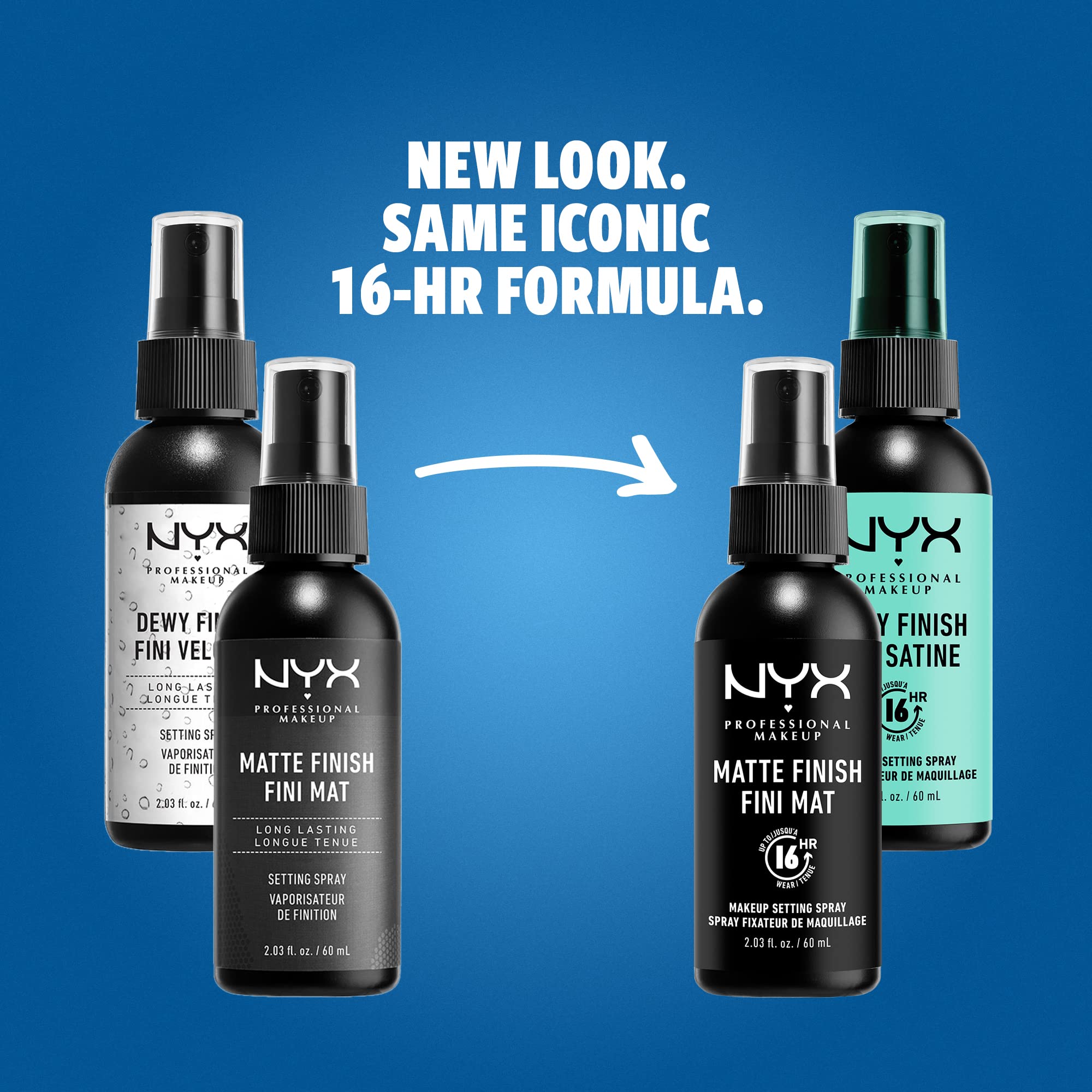NYX PROFESSIONAL MAKEUP Makeup Setting Spray - Dewy Finish, Long-Lasting Face Mist for up to 16HR Wear, Vegan Formula