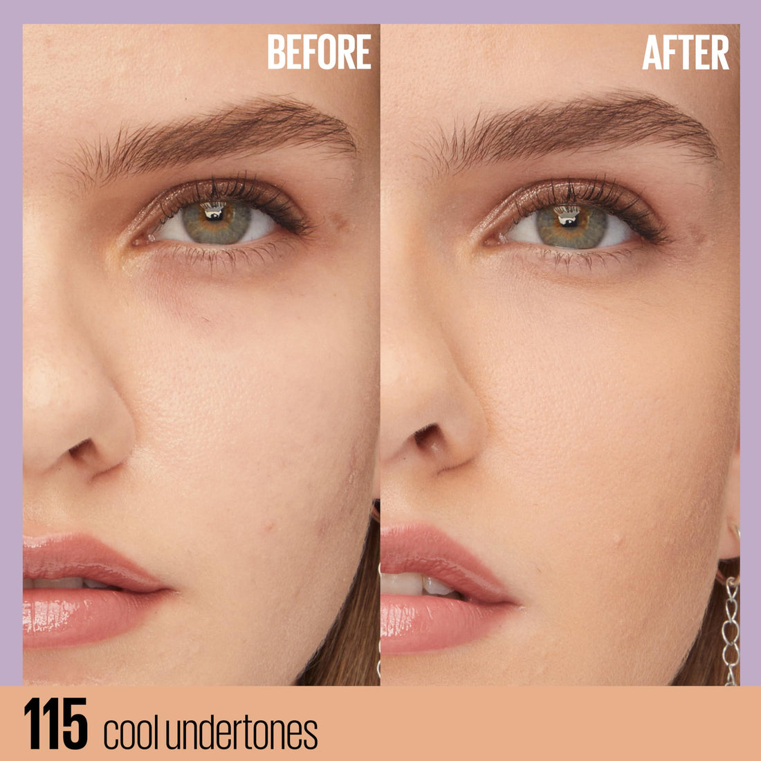 Maybelline New York Super Stay up to 30HR Lumi-Matte Foundation, Medium-Full Coverage, Vegan Formula*, Amino Acids, Niacinamide, Vitamin E, All Day Wear - Shade: 118 Halalzen