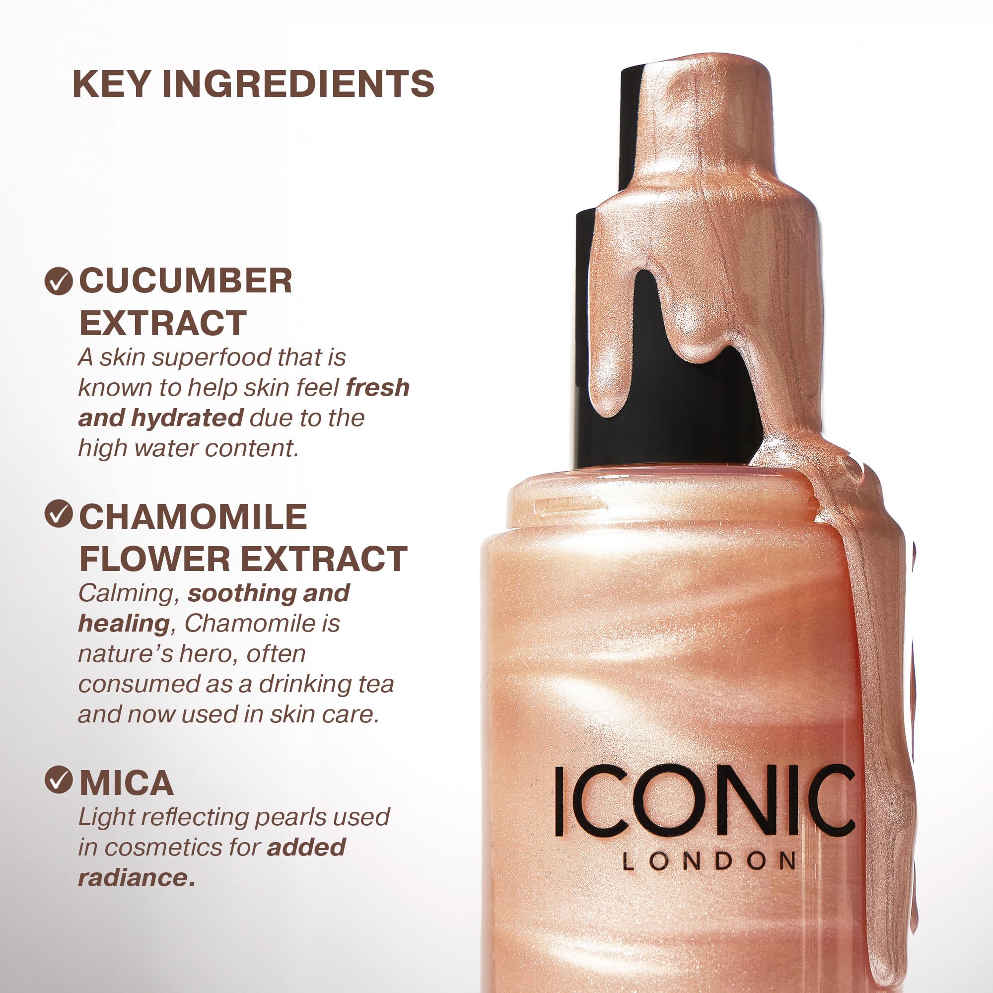 ICONIC LONDON Prep-Set-Glow | Hydrating + Setting + Glowing Spray, 3-in-1 Formula for a Dewy, Radiant Finish