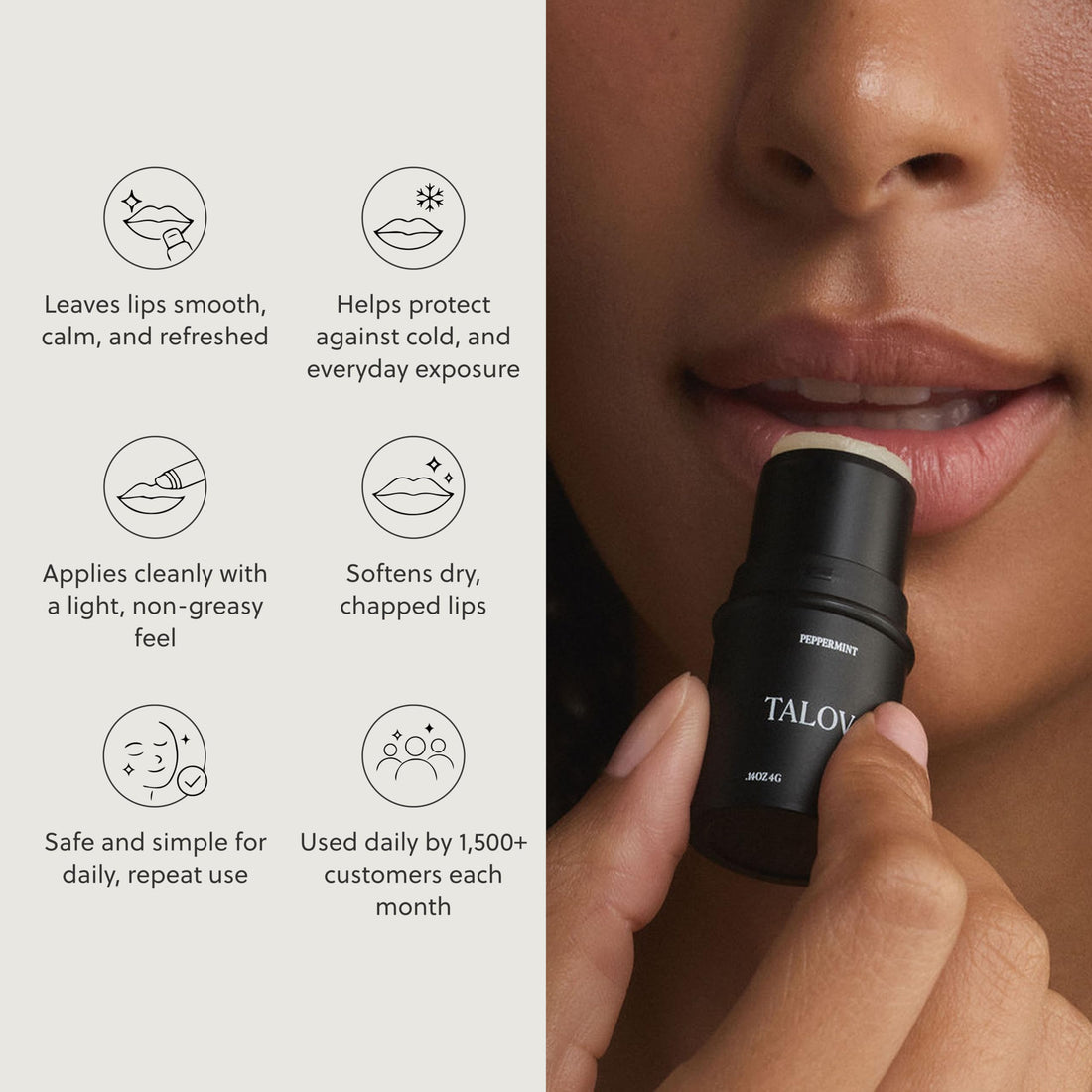 Grass-Fed Tallow Lip Balm, Lip Sleeping Mask, Overnight Moisturizer, Natural & Clean Moisturizing Lip Balm Vitamins A, D, E, & K, Nourishes and Smooths Dry & Chapped Lip (Citrus) Halalzen