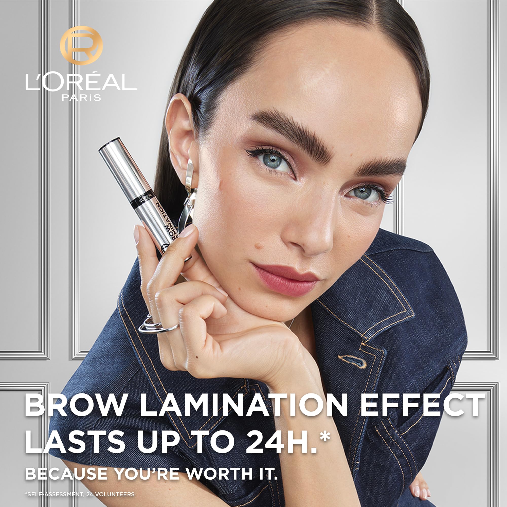 L'Oréal Paris Brow Lamination Gel, Hold for up to 24 Hours*, Day and Night, Lifted and Fuller-looking Brows, Infallible Brow Lamination Gel, Clear, 15g