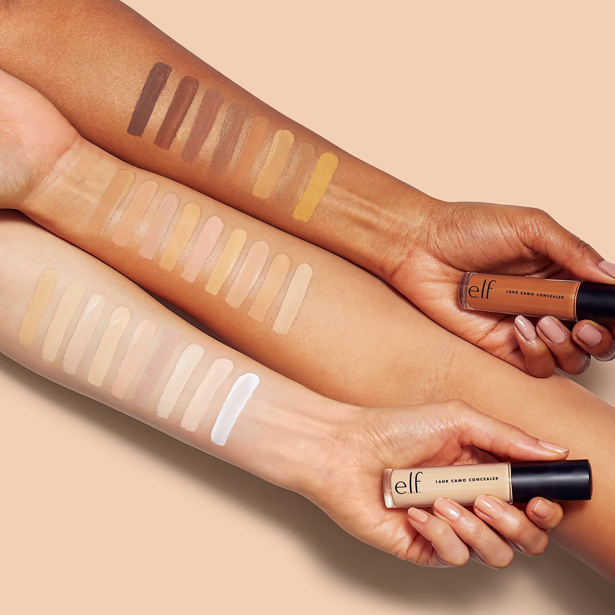 e.l.f. 16HR Camo Concealer, Full Coverage & Highly Pigmented, Matte Finish, Light Ivory, 0.203 Fl Oz (6mL) Halalzen