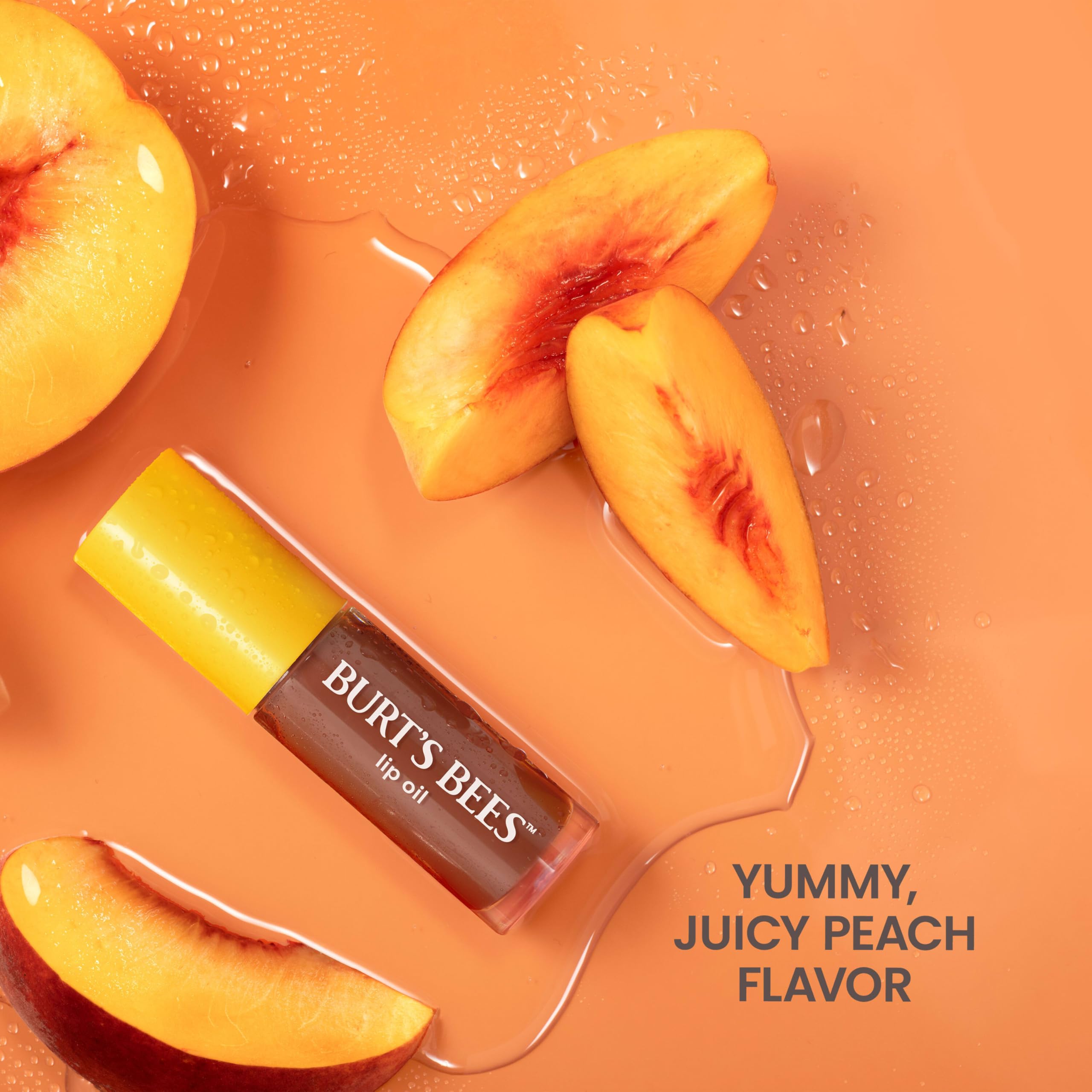 Burt's Bees Lip Oil Clear Day, Instant Hydration, Nourishes and Softens Lips, Tint Free, High Shine Finish, Responsibly Sourced Jojoba Oil, Non Sticky, Wand Applicator, 0.15 Ounce Halalzen