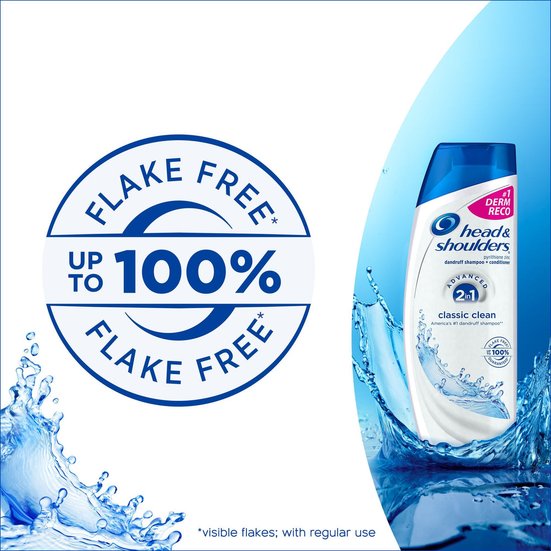 Head & Shoulders Anti-Dandruff Shampoo and Conditioner, Classic Clean 2-in-1, 1% Pyrithione Zinc, Flake Control, Deep Clean, Scalp Care, Fresh Scent, 8.45 fl oz Halalzen