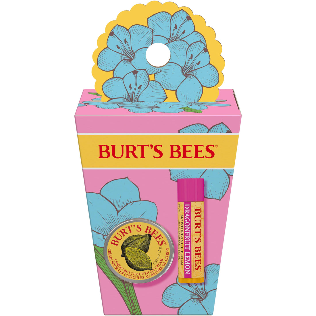 Burt's Bees Lip Balm Gift Set, Beeswax, Strawberry, Tropical Pineapple, Dragonfruit Lemon, In Full Bloom, 4x4.25g Halalzen