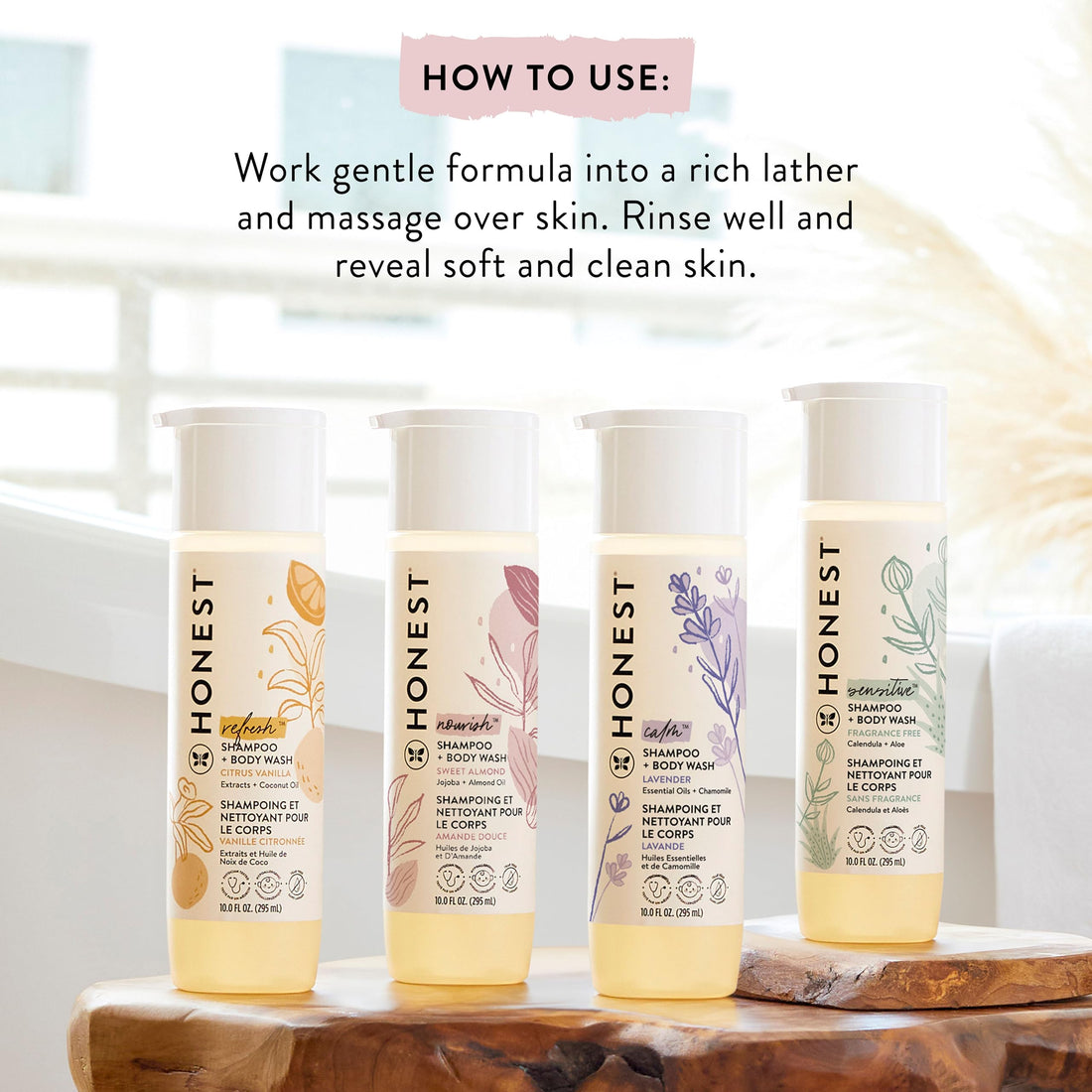 The Honest Company 2-in-1 Cleansing Shampoo Body Wash Gentle for Baby, Naturally Derived, Tear-free, Hypoallergenic, Lavender Calm, 18 fl oz Halalzen