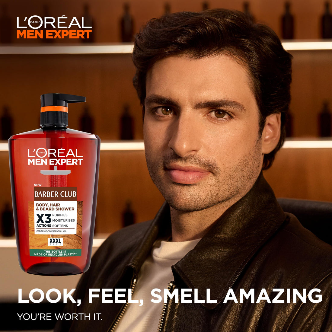 L'Oréal Men Expert, Pure Carbon, 5-in-1 XXXL Shower Gel, A Total Action Body, Face, Hair Wash, Shave and Moisturiser Powered By Carbon, Total 5-in-1 Action, Large 1L Pump