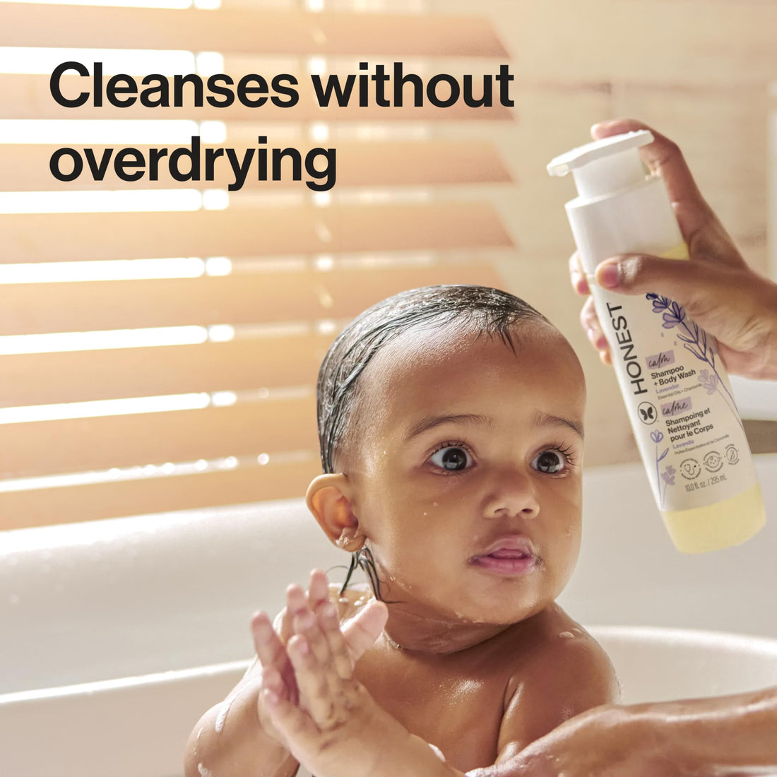 The Honest Company 2-in-1 Cleansing Shampoo Body Wash Gentle for Baby, Naturally Derived, Tear-free, Hypoallergenic, Lavender Calm, 18 fl oz Halalzen