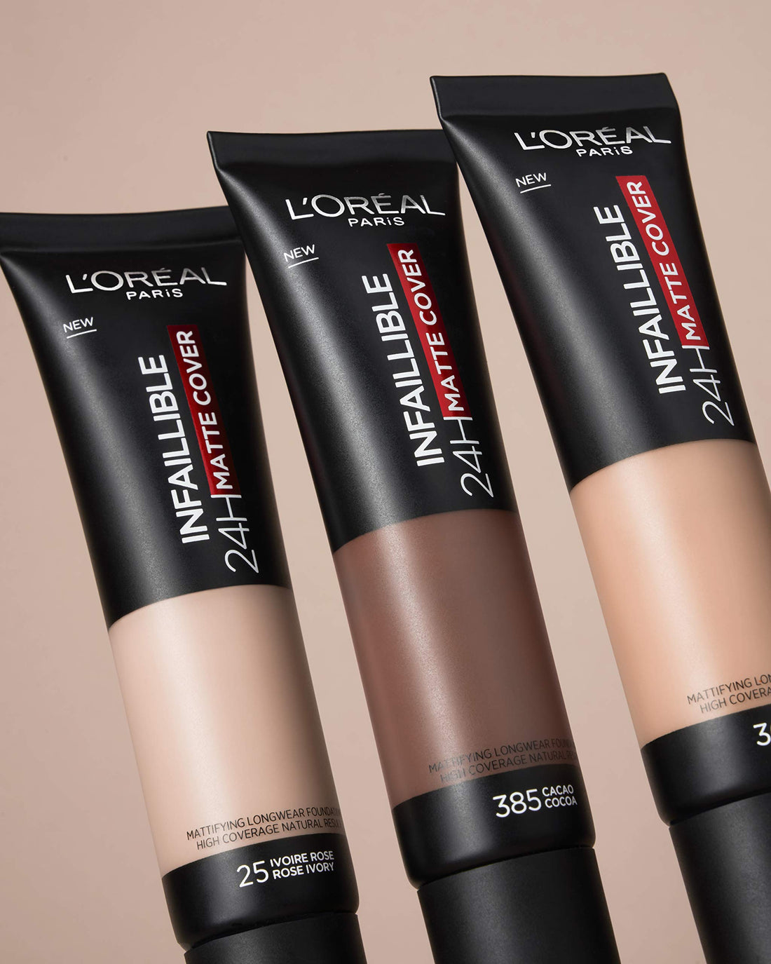 L'Oreal Paris Cover Liquid Foundation, With 4% Niacinamide, Long Lasting, Natural Finish, Available in 20 Shades, SPF 25, Infallible 32H Matte Cover, Shade 110, 30ml Halalzen