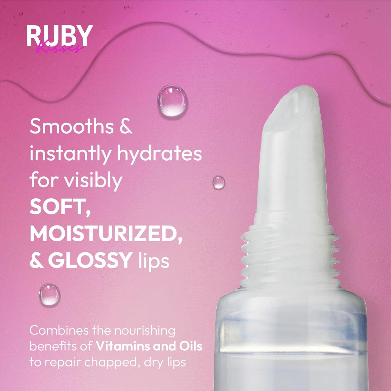 Ruby Kisses Hydrating Clear Lip Oil Treatment Gloss (3 Pack), Hydrates & Heals with Vitamin E & Jojoba, Lightweight Non-Greasy Formula with Almond Oil, Repair & Protect Dry Chapped Lips Halalzen