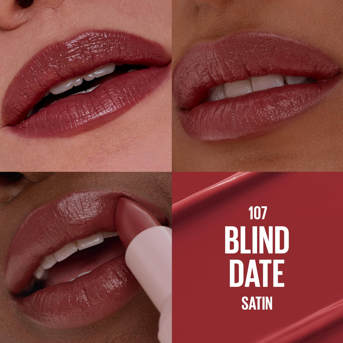 MAYBELLINE Serum-Lippenstift, Feuchtigkeitsspendendes Lippen-Make-up mit 8 Stunden Lippenauffüllender Feuchtigkeit mit Hyaluronsäure + Öl-Mischung, Wild Card (Mitteltoniges Rot Matt)