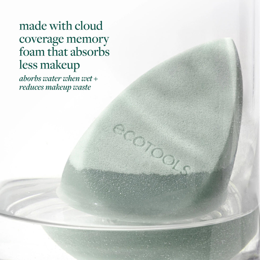 EcoTools Blurring Blender Makeup Sponge, Makeup Blending Sponge For Blurred Skin, For Liquid & Cream Foundation, Cloud Coverage Memory Foam, Eco Friendly, Latex Free, Cruelty-Free & Vegan 1 Count Halalzen